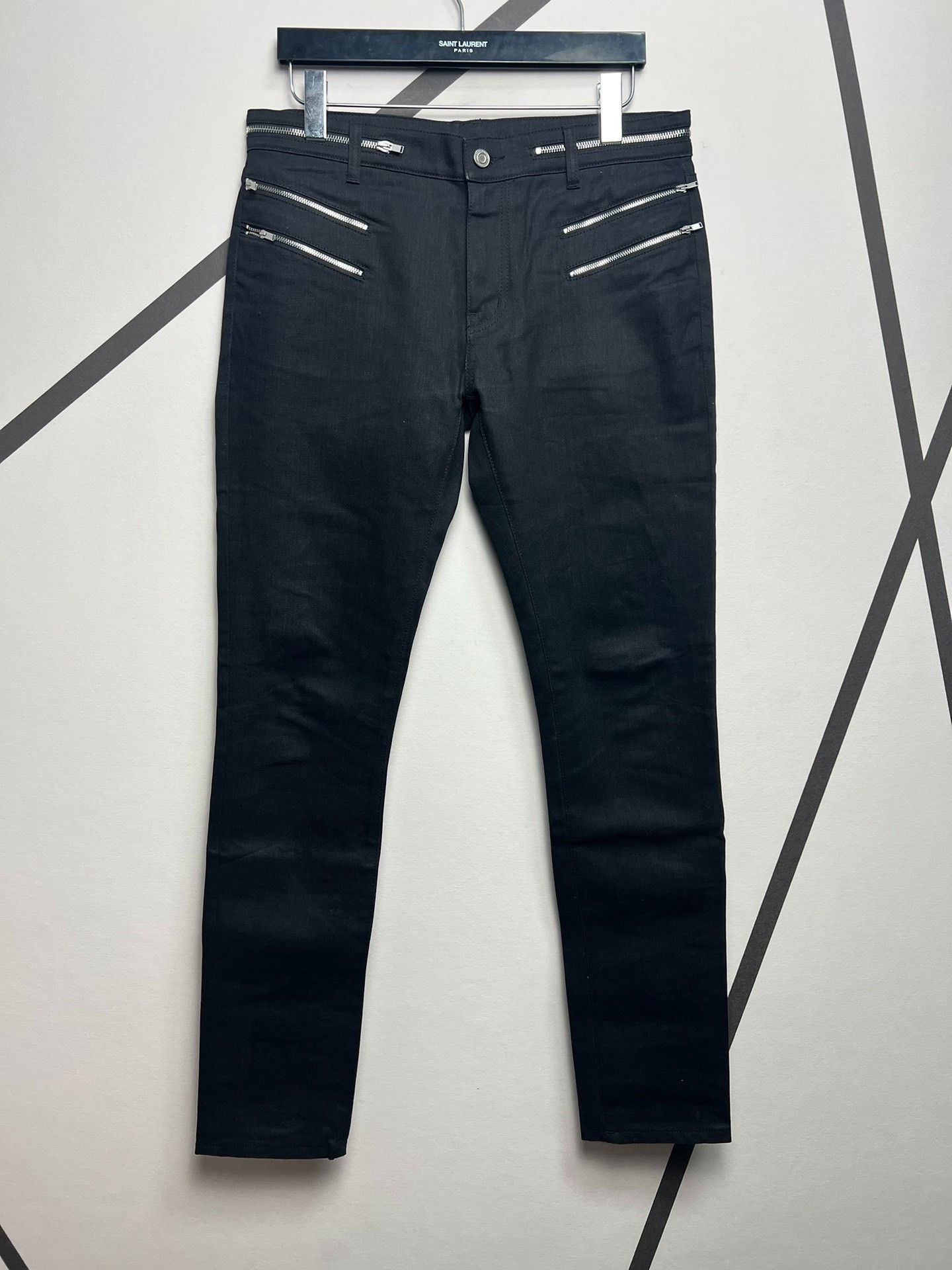 Saint Laurent Paris Saint laurent Five zip black foundation jeans 2501-Nextarr Size US 32 / EU 48 - 1 Thumbnail