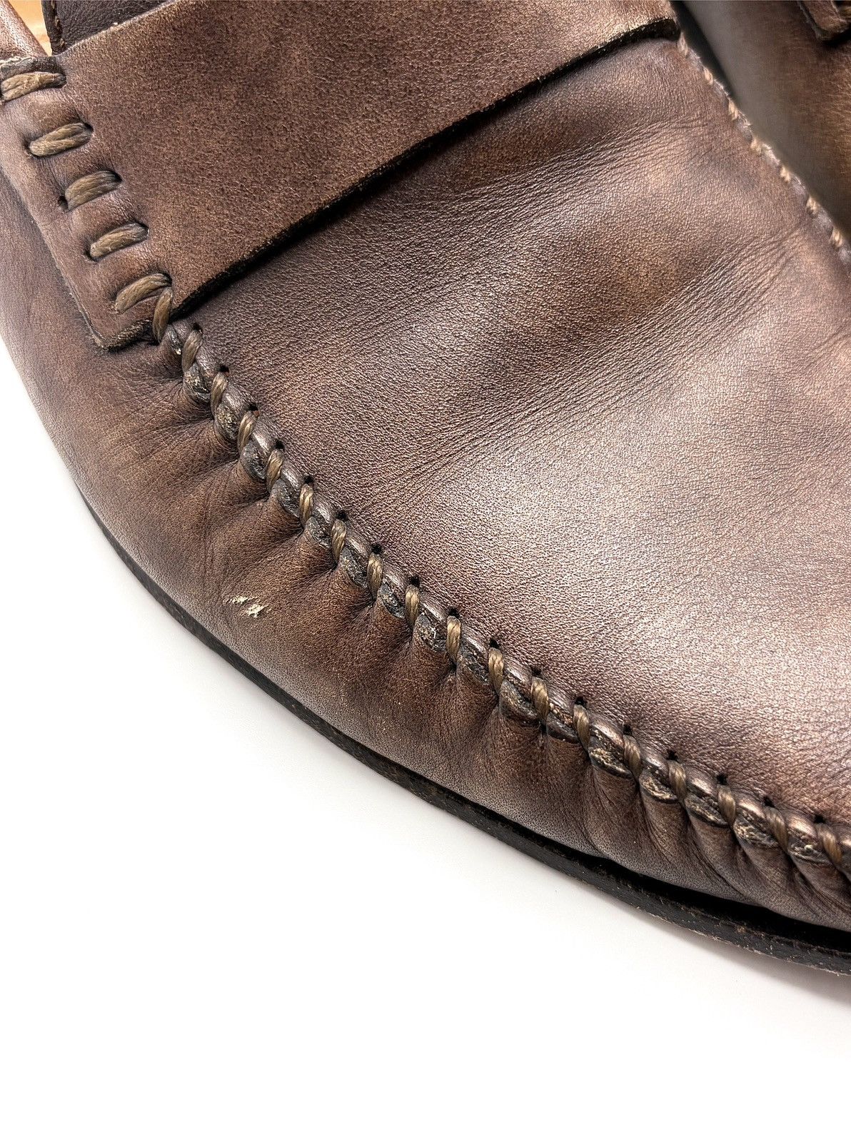 Santoni Santoni Hand-finished Leather Penny Loafers Size US 10 / EU 43 - 13 Thumbnail