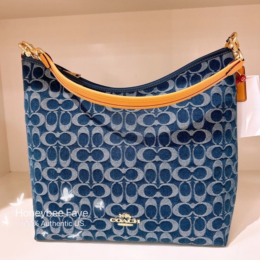 Laurel Large Shoulder Bag In Signature Denim CY697