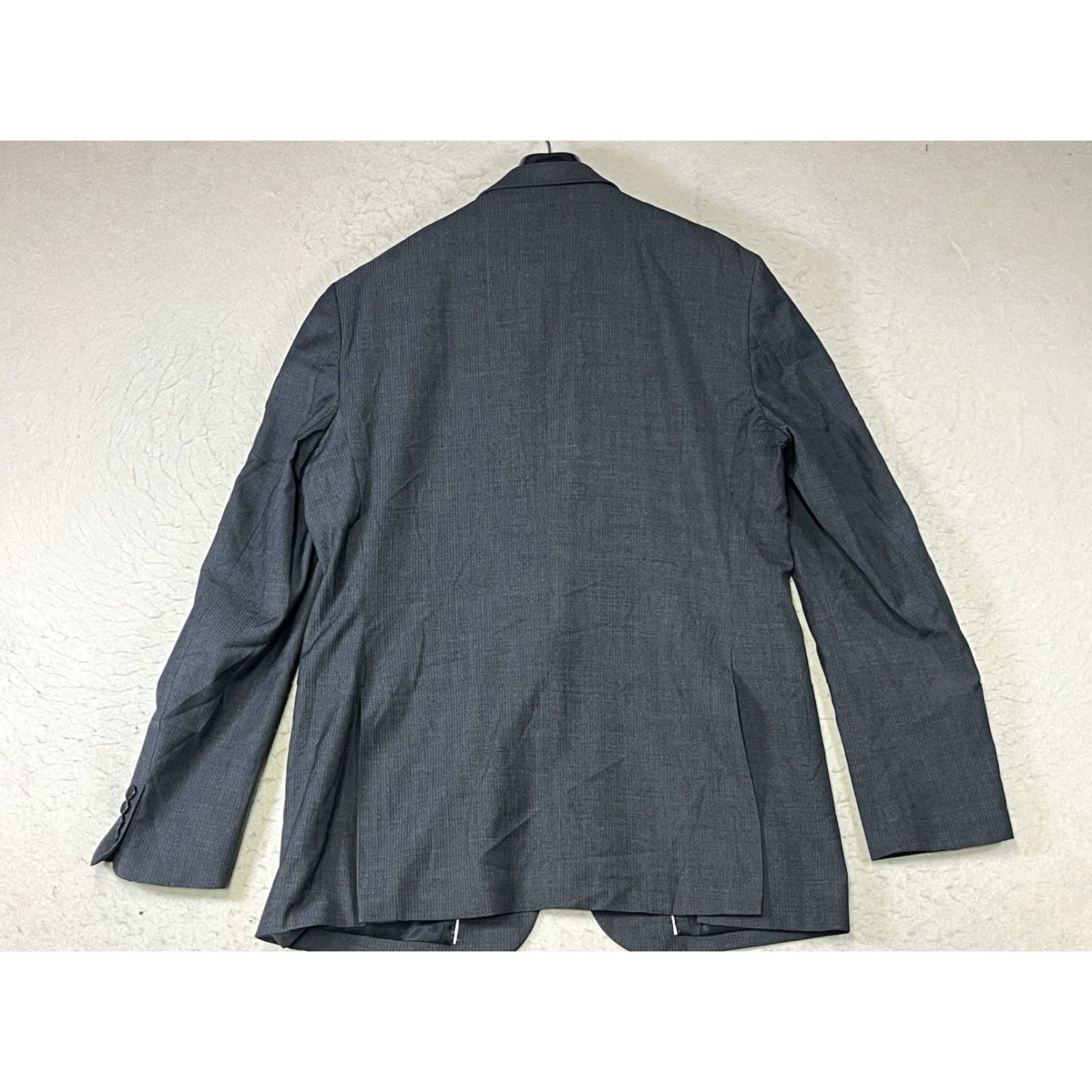 Kenneth Cole Kenneth Cole Sport Coat Blazer Gray Wool Blend Slim 46 X-Long Men Notch Lapel Single-Breasted 2-Button Coat Jacket Size 46R - 2 Thumbnail