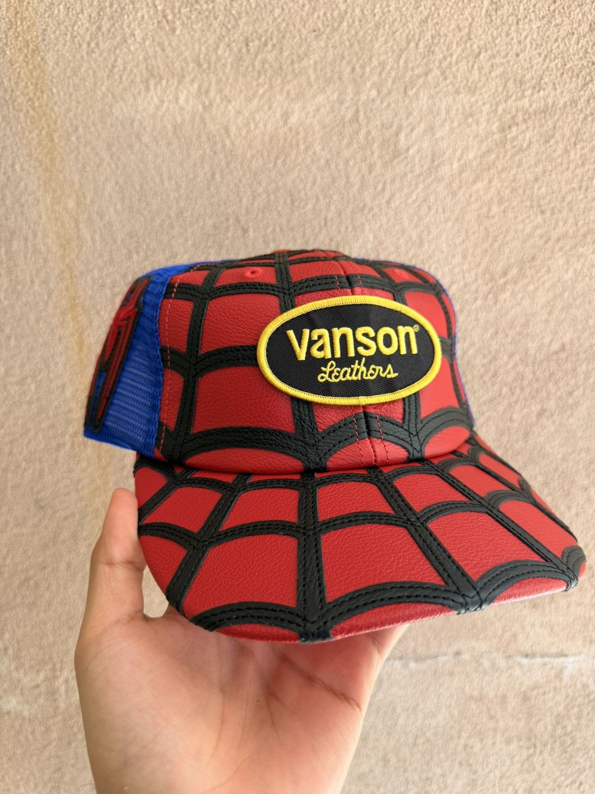 Supreme x Vanson Leathers Spider-Man Mesh Back 6-Panel Hat