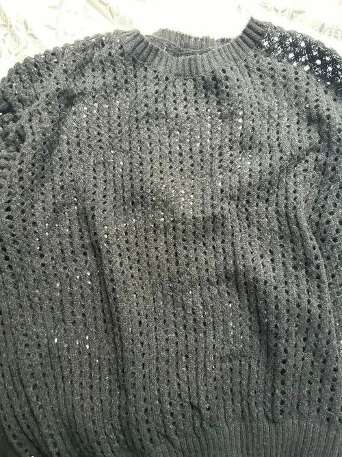 VIBE knitted sweater with holes Size US L / EU 52-54 / 3 - 3 Thumbnail