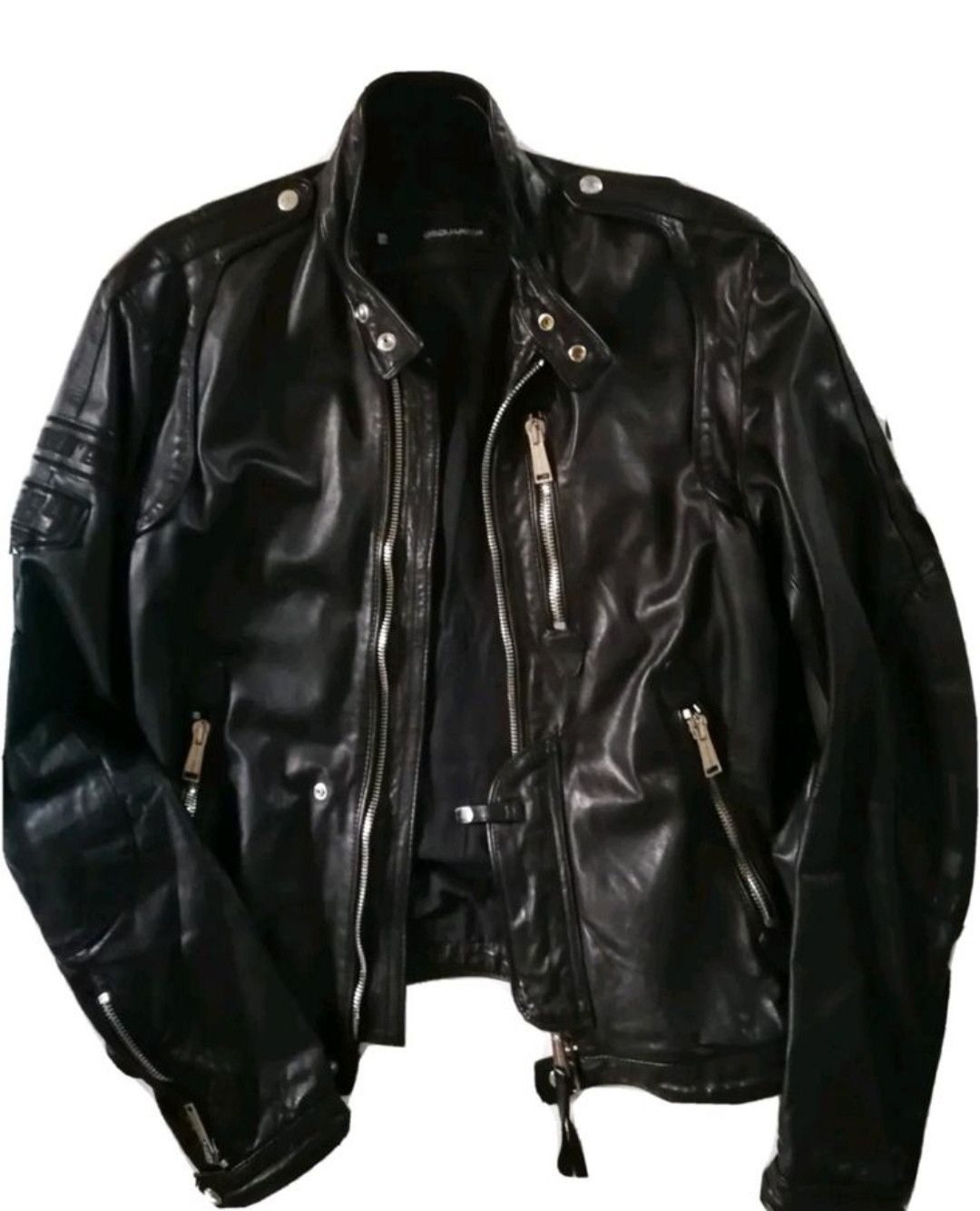 Dsquared2 ORIGINAL DSQUARED2 S/S 08 MOTORCYCLE BIKER LEATHER JACKET 52 Size US L / EU 52-54 / 3 - 14 Thumbnail