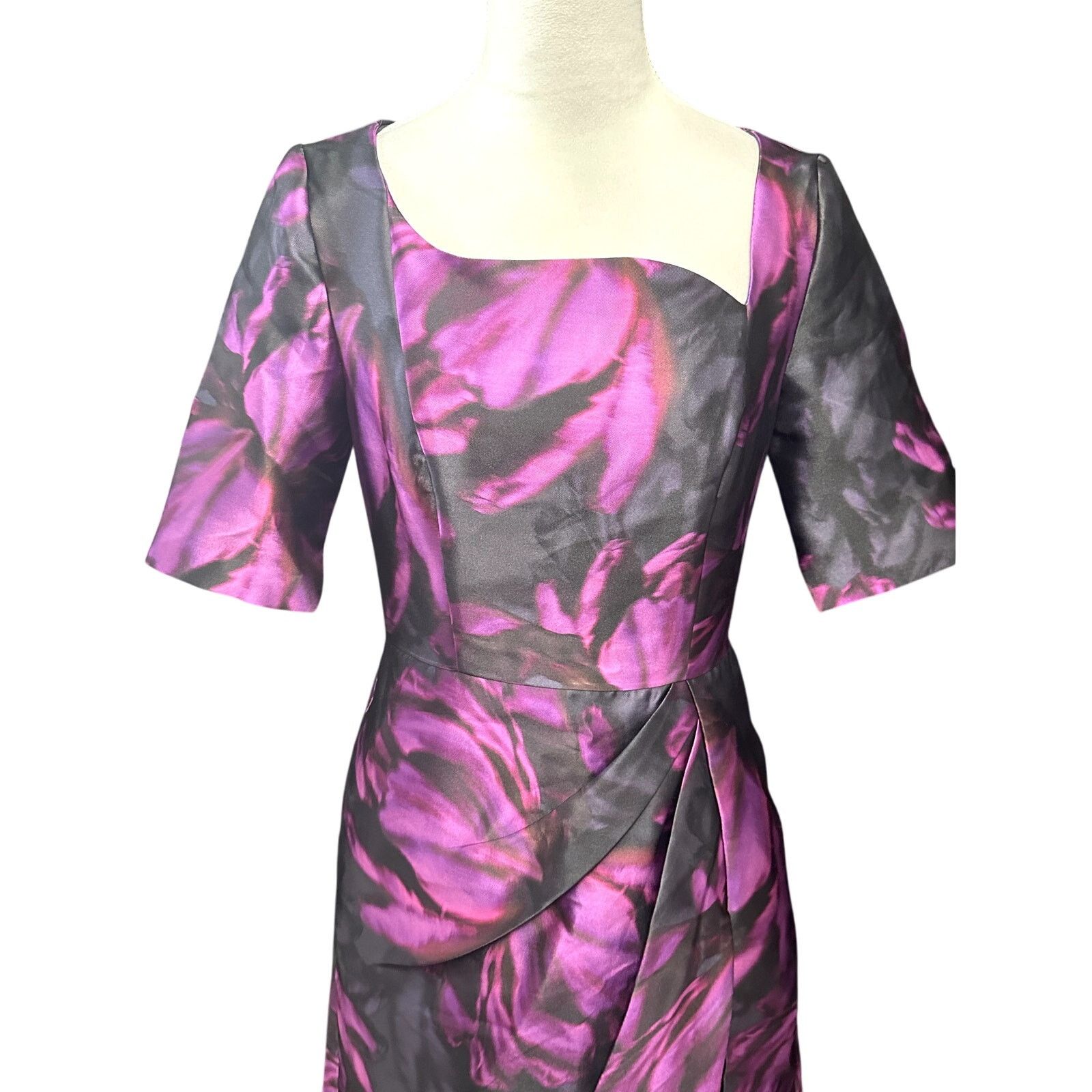 Kay Under Midi Dress Tallulah Tea-Length Black Purple 4 NWOT