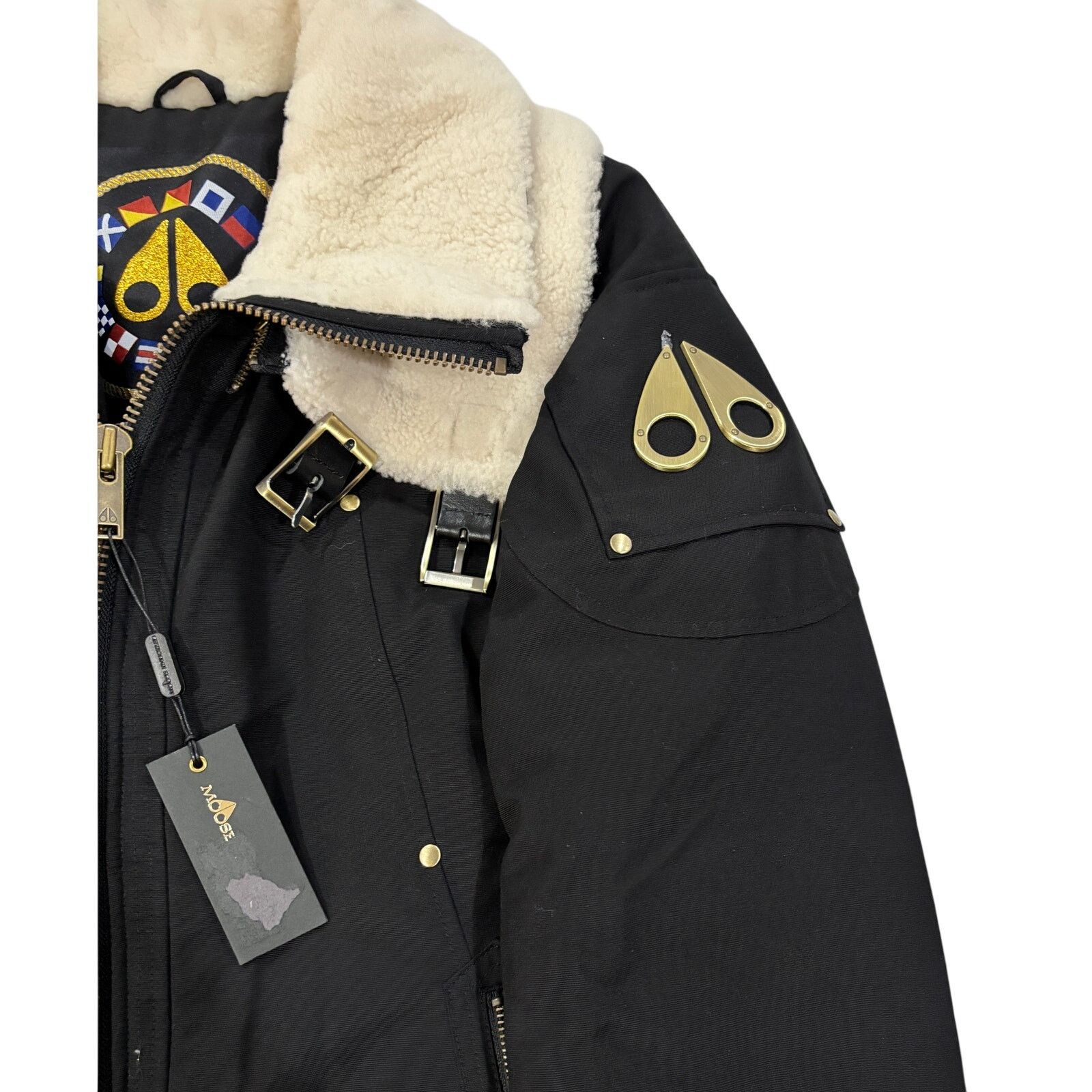 Moose Knuckles *R42 MOOSE KNUCKLES Shearling Trim Parka Moto Jacket Large Size US L / EU 52-54 / 3 - 6 Thumbnail