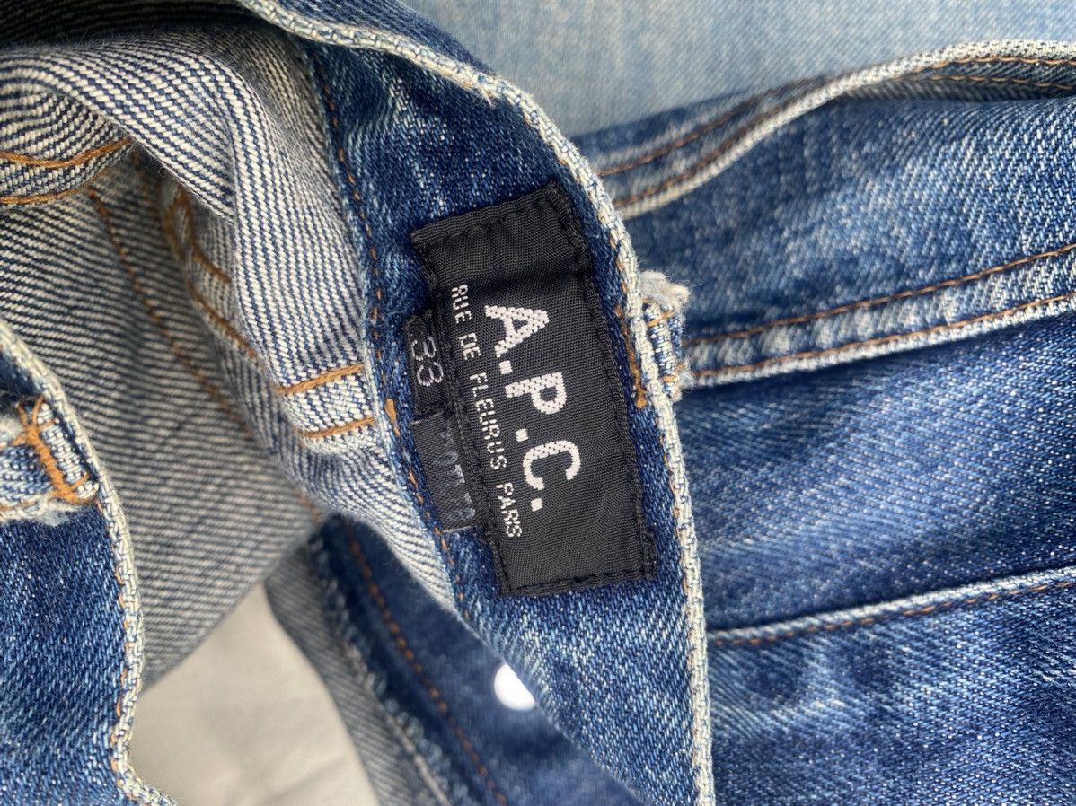A.P.C. × Designer × Le Grande Bleu (L.G.B.) A.P.C Distressed Faded Selvedge Denim Jeans Size US 29 - 24 Thumbnail