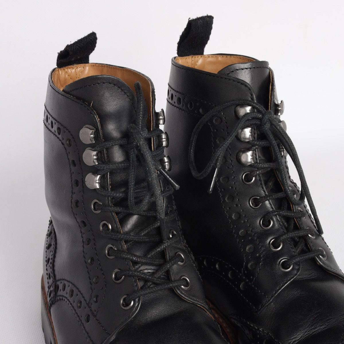 Grenson Grenson Fred Brogue Leather Shoes Boots Black Size US 10 / EU 43 - 5 Thumbnail