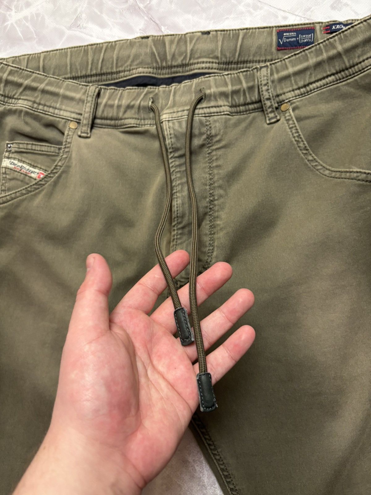 Diesel Diesel Krooley-Ne Jogg Jeans Sweatpants Khaki Green Mens 30 Size US 30 / EU 46 - 5 Thumbnail
