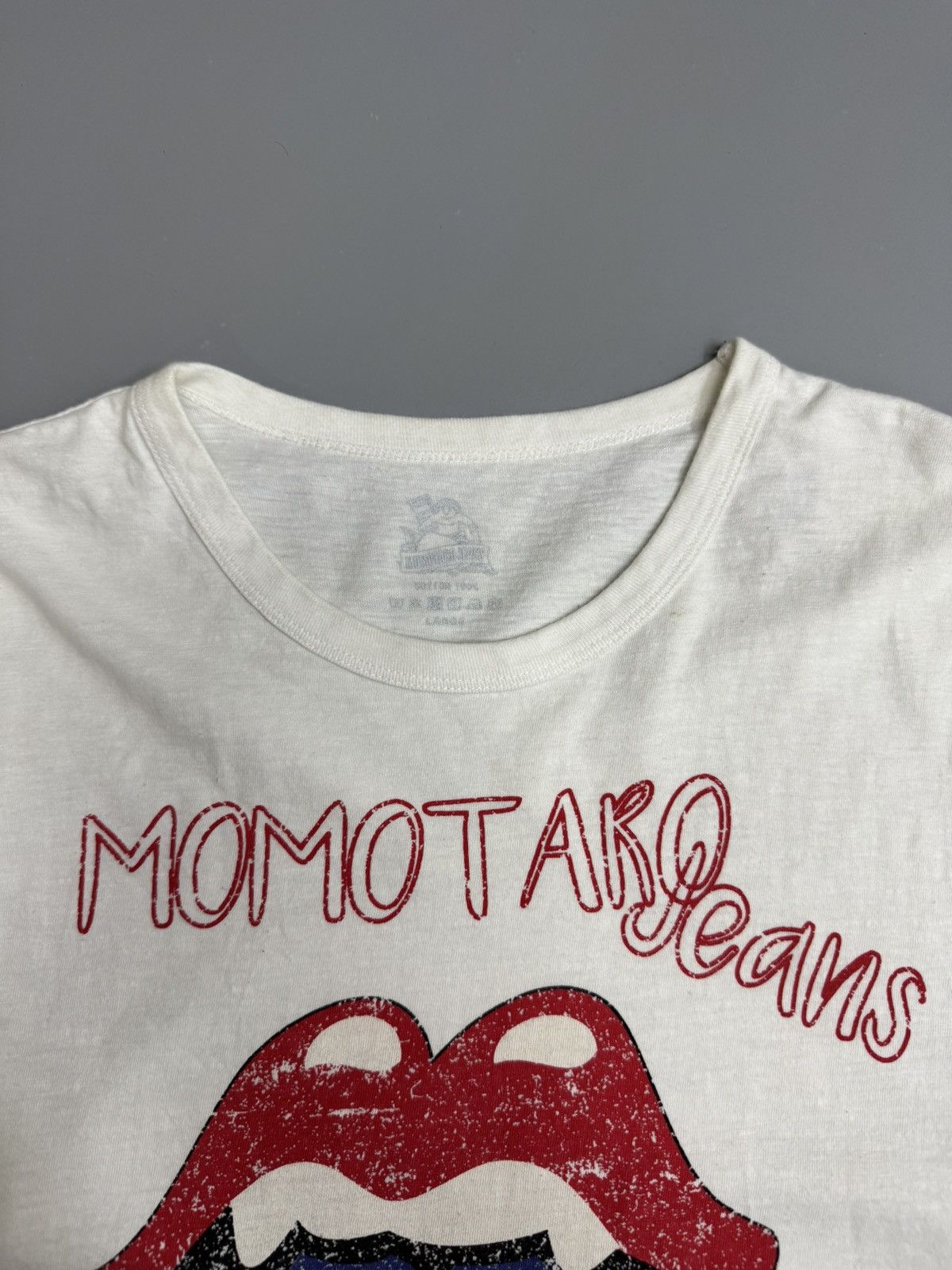Momotaro Jeans Vintage Momotaro Jeans x Rolling Stones "Tongue" Tee Size US L / EU 52-54 / 3 - 2 Thumbnail
