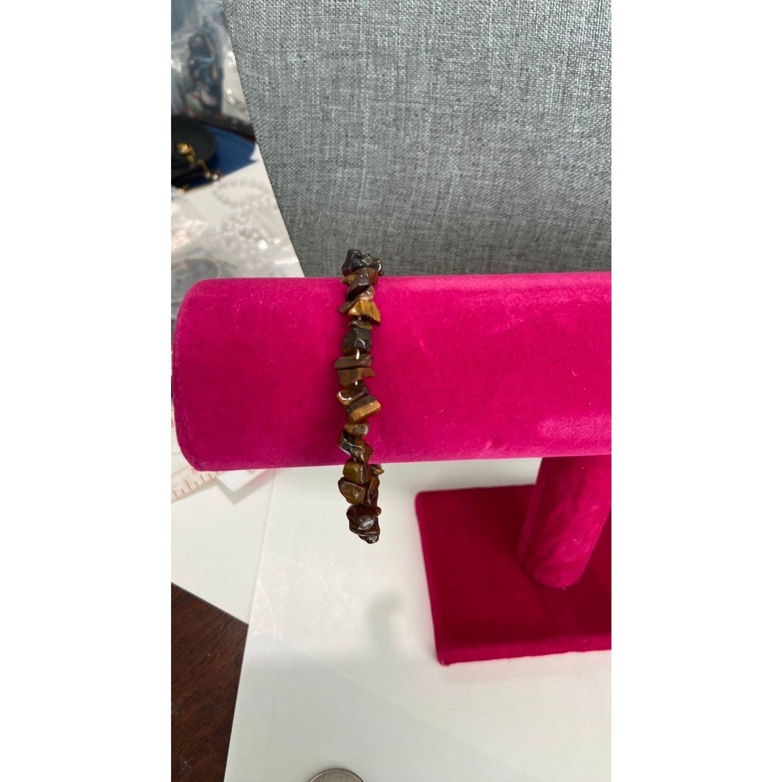 Handmade Handmade tigers eye bangle bracelet Size ONE SIZE - 2 Thumbnail