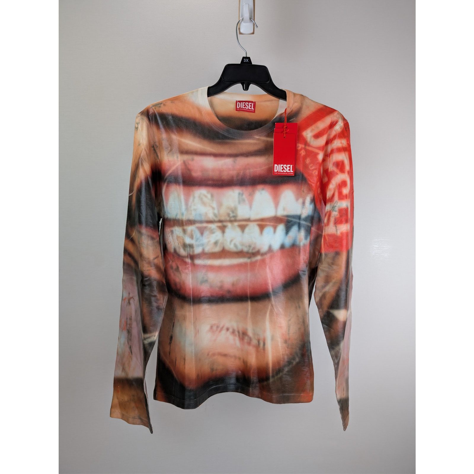 Diesel o1rshd1 T-NIBE-LS Mens Multicolor T-shirt in Multicolor Size US L / EU 52-54 / 3 - 8 Thumbnail