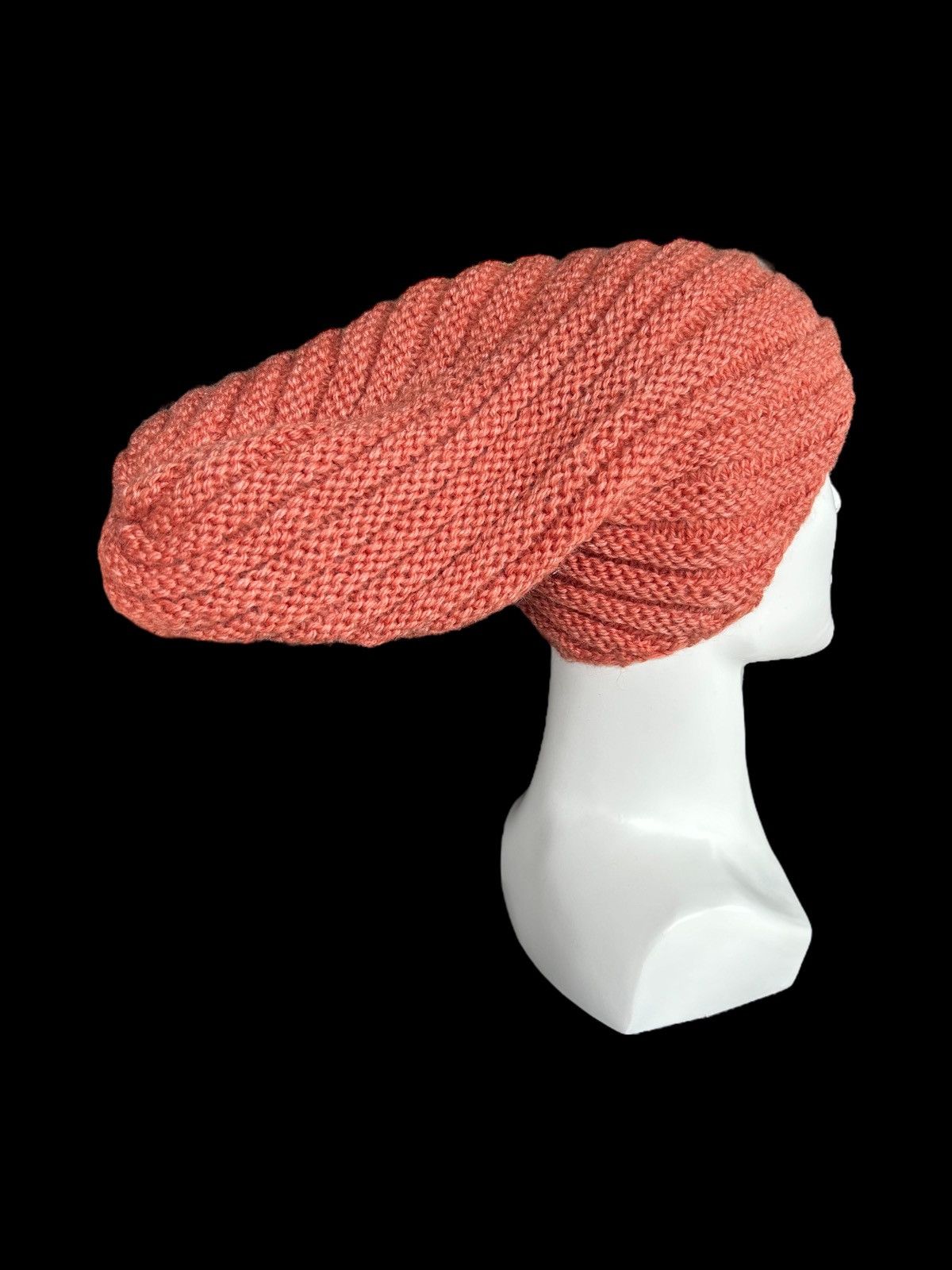 Japanese Brand × Kapital × Vintage Orange Crochet Knitted Long Beanie Hats☠️☠️ Size ONE SIZE - 1 Thumbnail