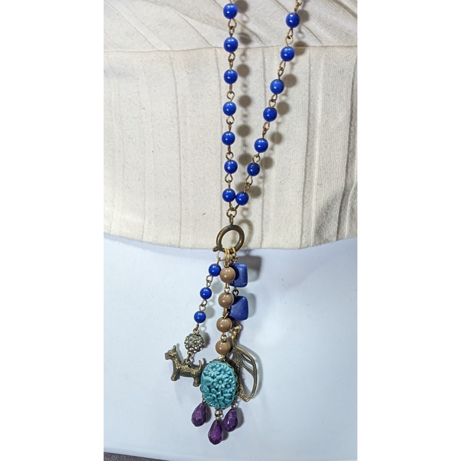Other Vintage David Aubrey Blue Tassel Charm Necklace Size ONE SIZE - 7 Thumbnail