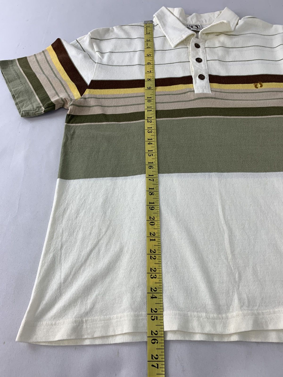 Hang Ten 90s Hang Ten Striped Block Polo Tee Tshirt Size US M / EU 48-50 / 2 - 10 Thumbnail