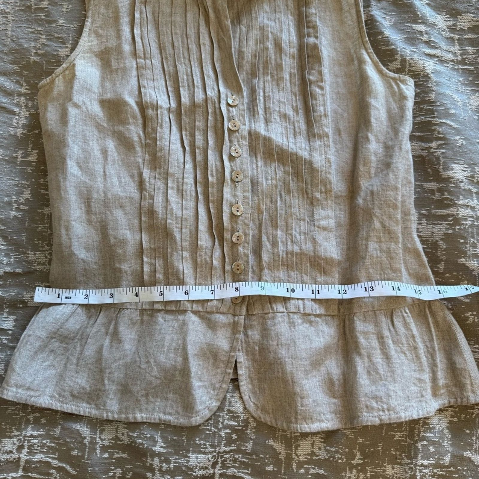 Armani Collezioni ARMANI Collezioni Linen Sleeveless Top, Size 4 Size S / US 4 / IT 40 - 6 Thumbnail