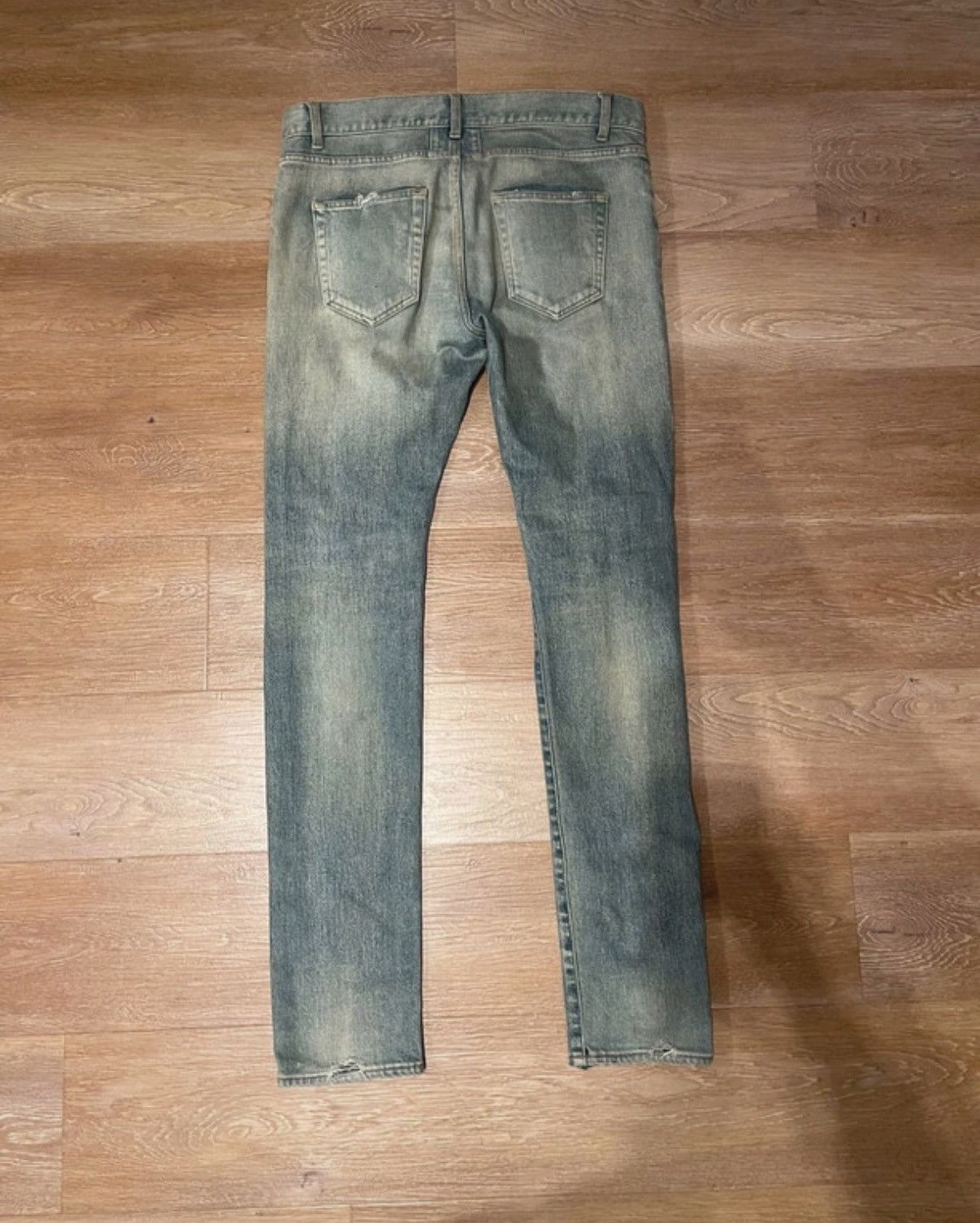Saint Laurent Paris D02 Bright Wash Ripped Denim Size US 32 / EU 48 - 4 Thumbnail