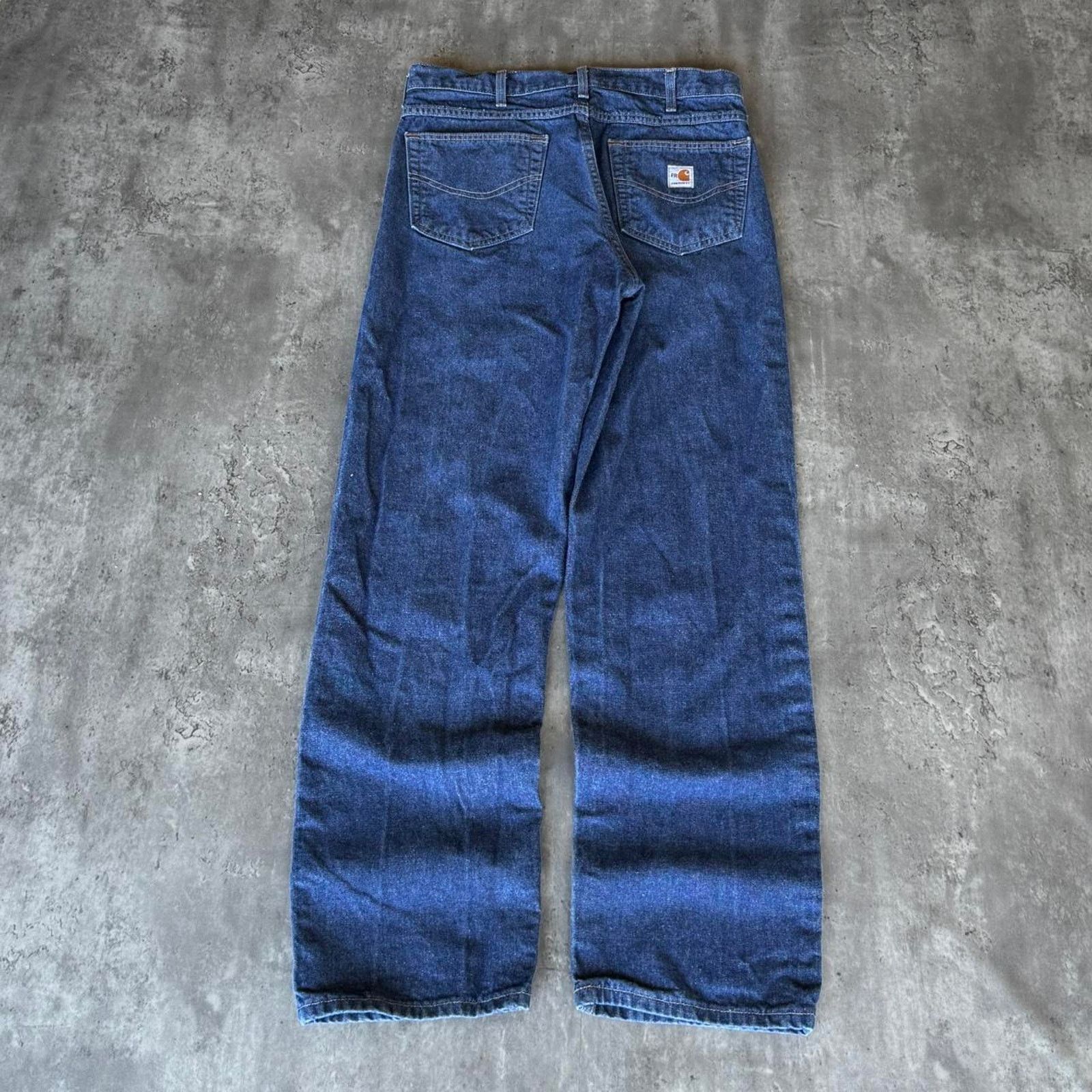 Carhartt × Carhartt Wip Vintage Carhartt Baggy Carpenter Skater Denim Jeans USA Made Size US 33 - 1 Thumbnail