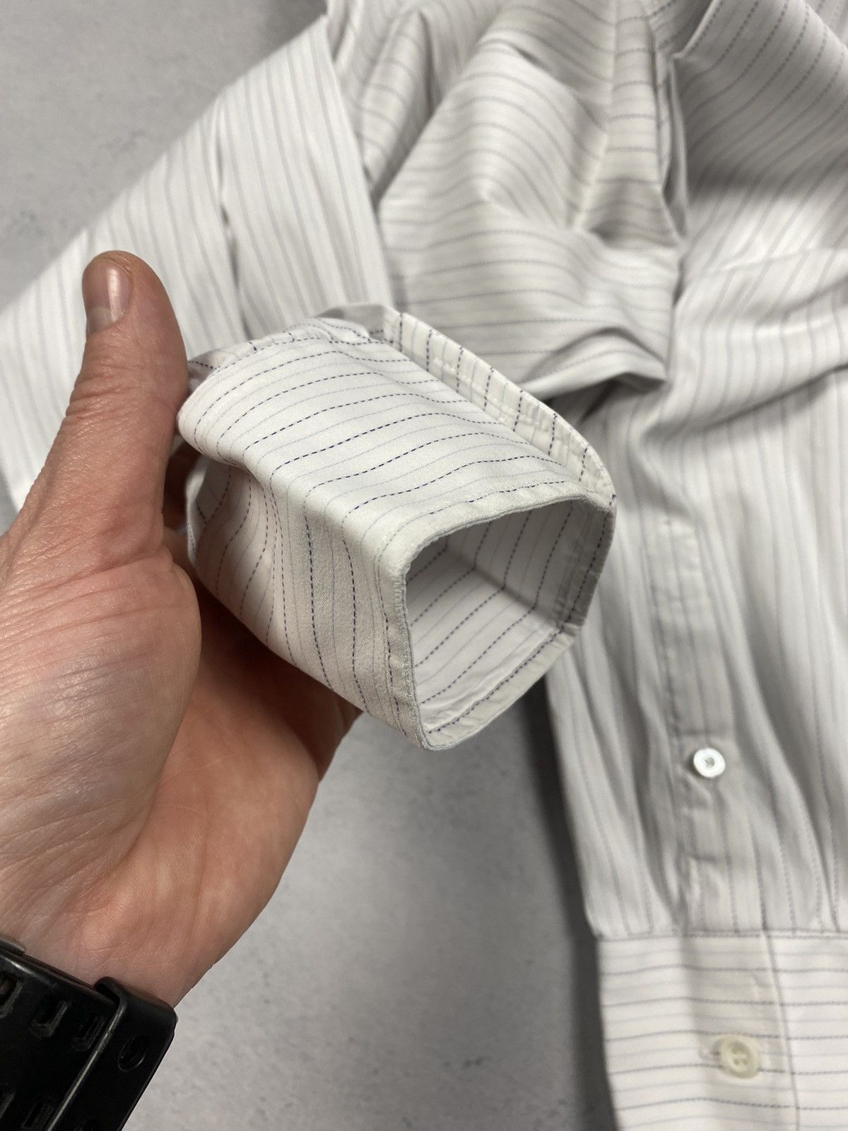 Prada Prada Stripped Luxury Long Sleeve Shirt Button Up Designer Size US L / EU 52-54 / 3 - 12 Thumbnail