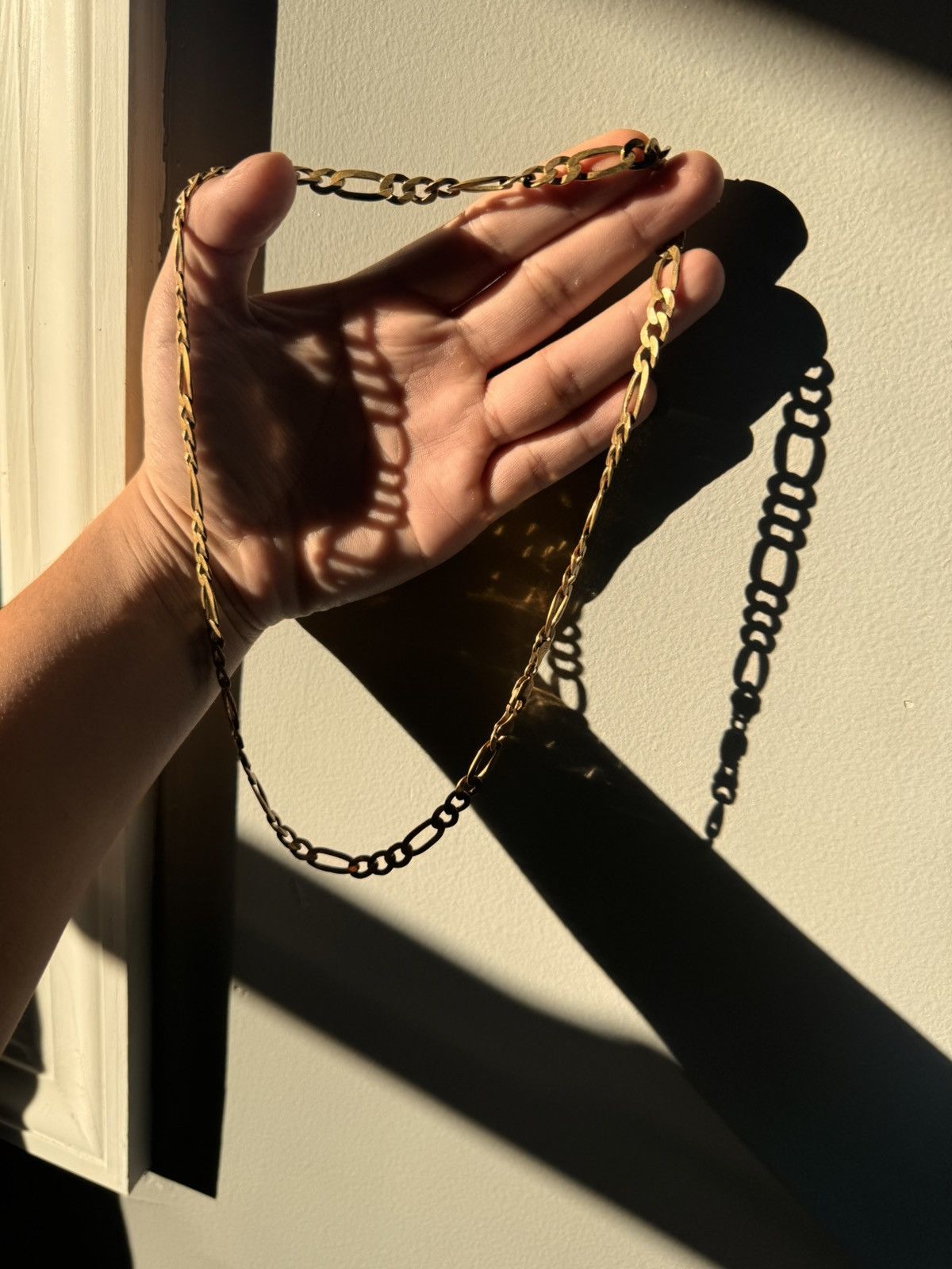 Jewelry Gold 925 Italy Figaro Chain Size ONE SIZE - 2 Thumbnail