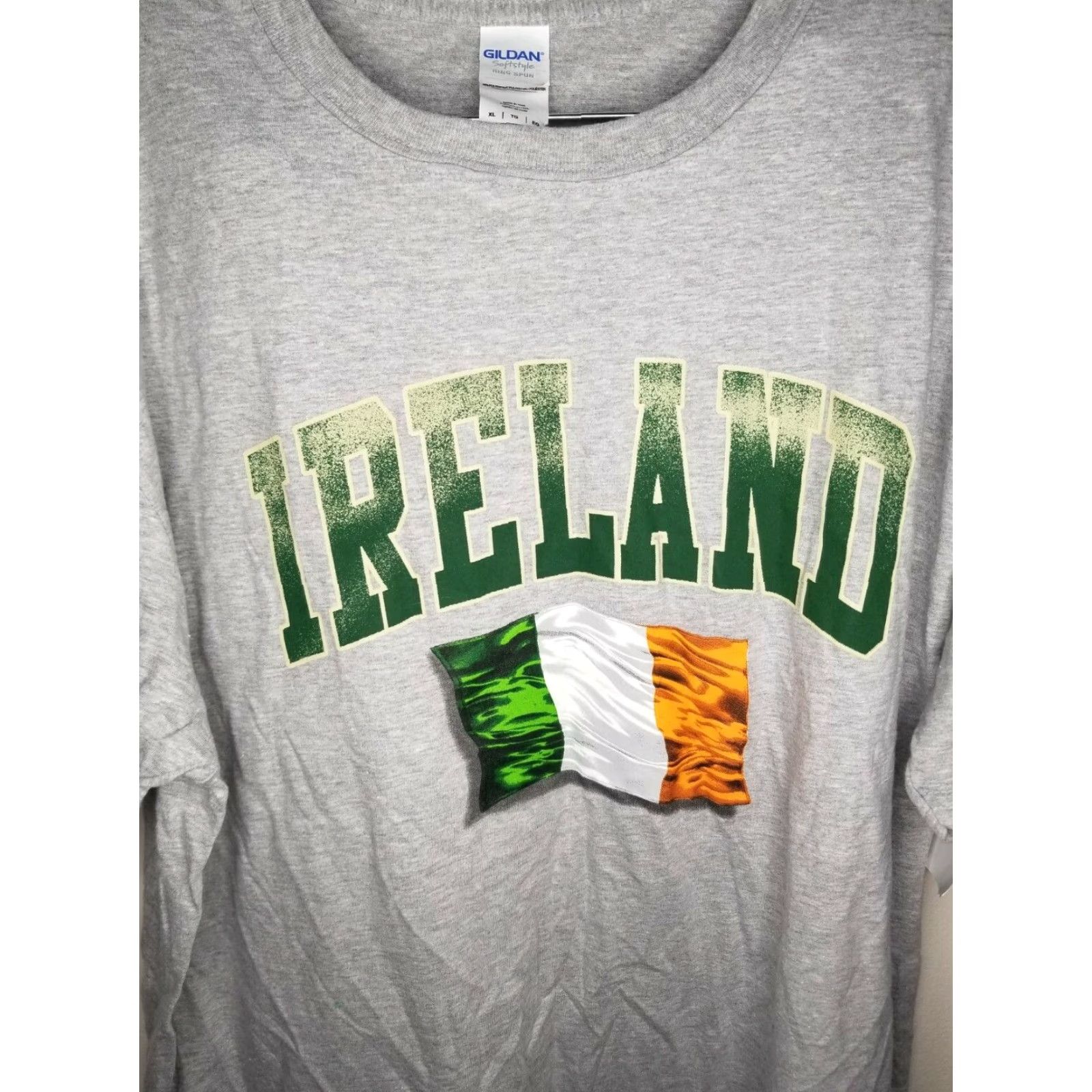 Gildan Gildan T-Shirt Mens Ireland Gray NWT Size XL Size US XL / EU 56 / 4 - 2 Thumbnail