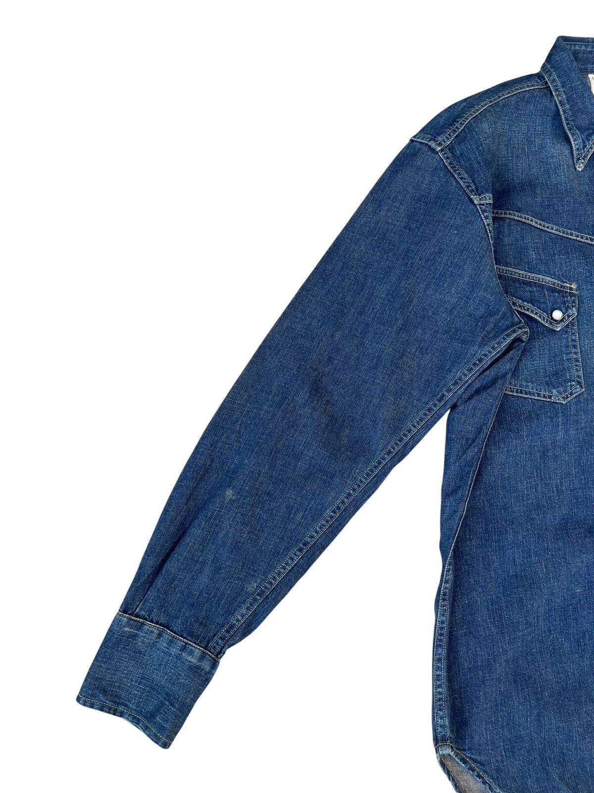 Levi's Vintage 2000 Levi’s Longhorn Snap Button Denim Western Shirt Size US L / EU 52-54 / 3 - 8 Thumbnail