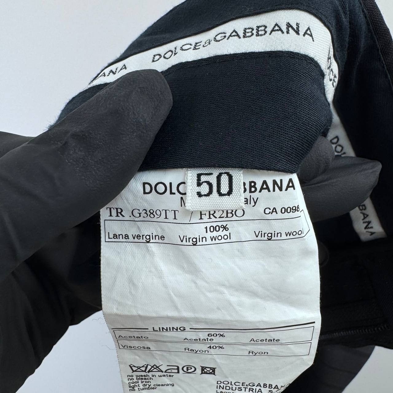 Dolce & Gabbana Dolce Gabbana Dress Pants Navy Striped Virgin Wool 50 L Size US 34 / EU 50 - 6 Thumbnail