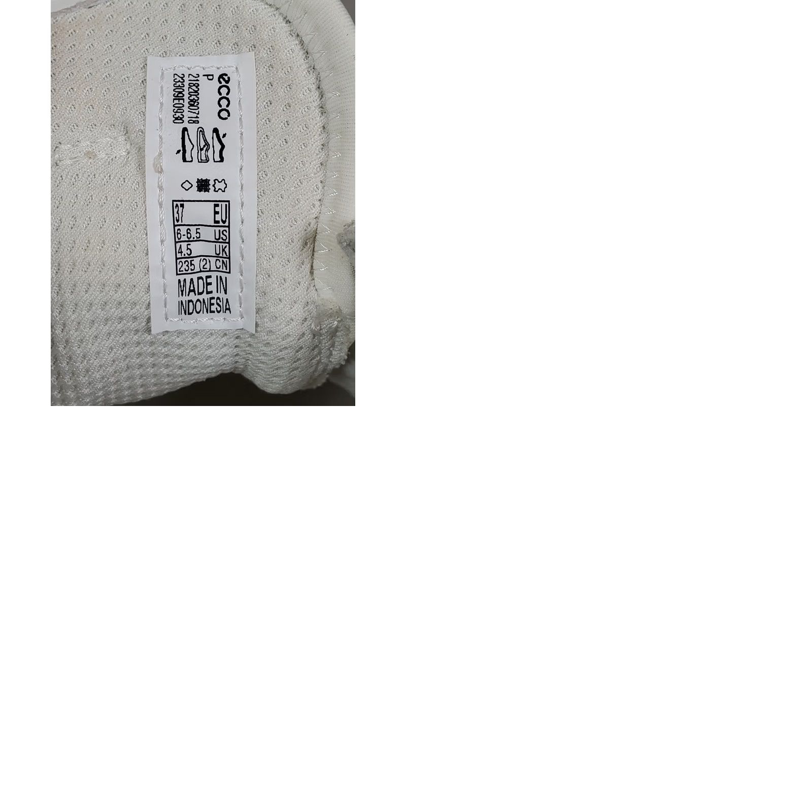 Ecco ECCO Gruuv W White Leather Leisure Walking Trainers Sneakers Women’s US 6 - 6.5 Size US 5 / IT 35 - 9 Thumbnail