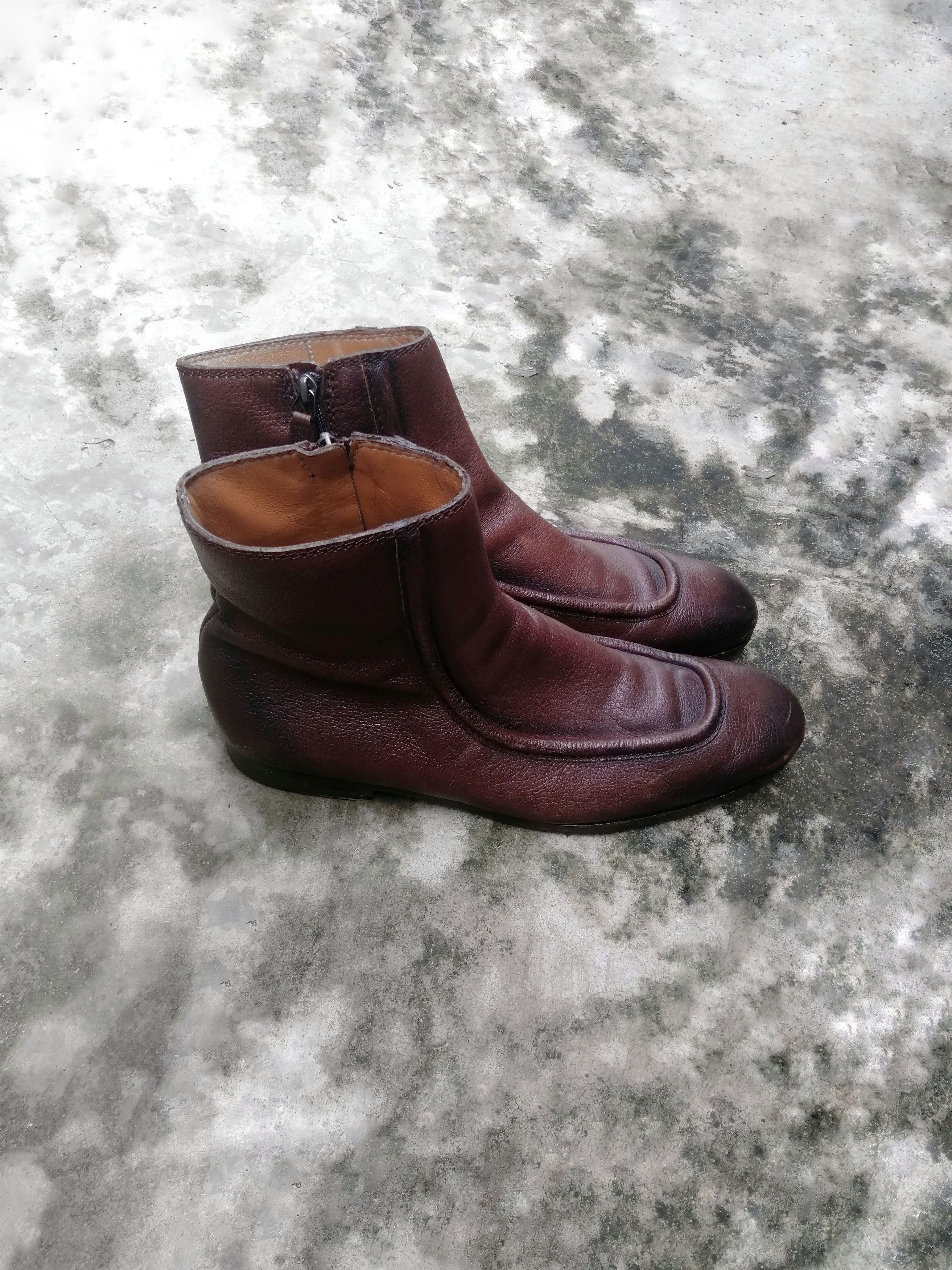 Gucci Gucci Brown Leather Zip Ankle Boots Square Toe US 9.5 Size US 9.5 / EU 42-43 - 5 Thumbnail