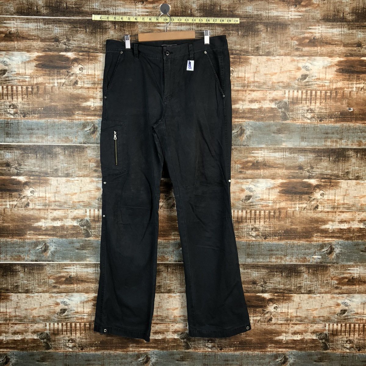 Japanese Brand Hum Black utility tactical Casual cargo Pants #A2389 Size US 31 - 1 Thumbnail