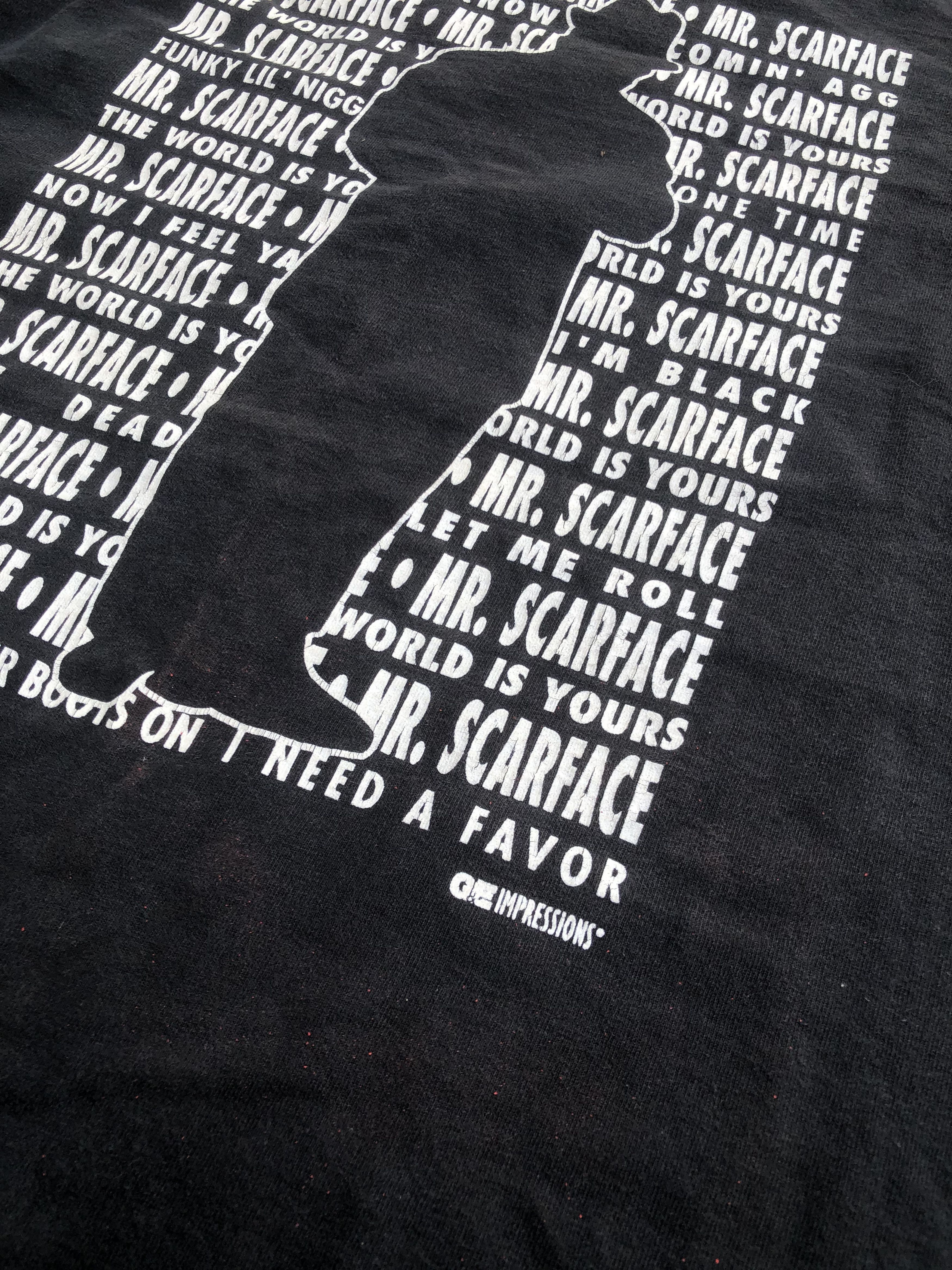 Rap Tees 🔥Vintage 90s MR.SCARFACE Rap-A-Lot Records Raptees T-Shirt Size US XL / EU 56 / 4 - 6 Thumbnail