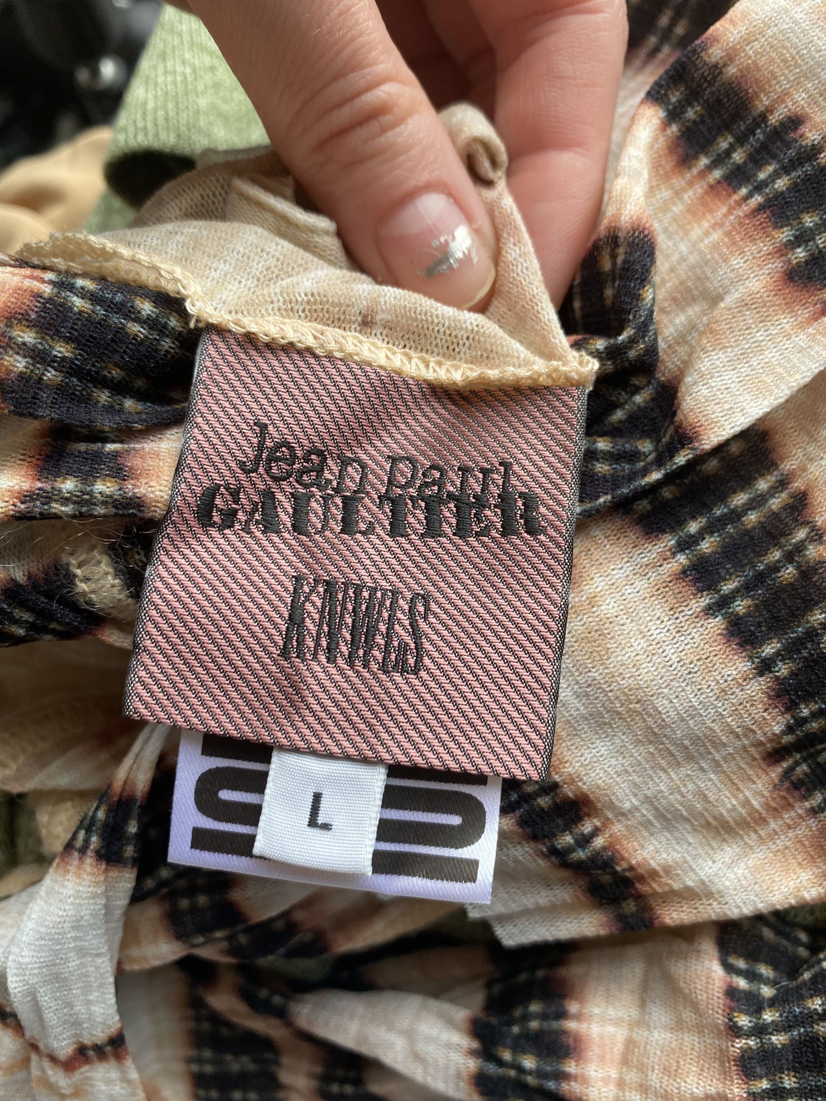 Jean Paul Gaultier × KNWLS JPG x KNWLS Mesh Striped Long Sleeve Cropped Top Size L / US 10 / IT 46 - 2 Thumbnail