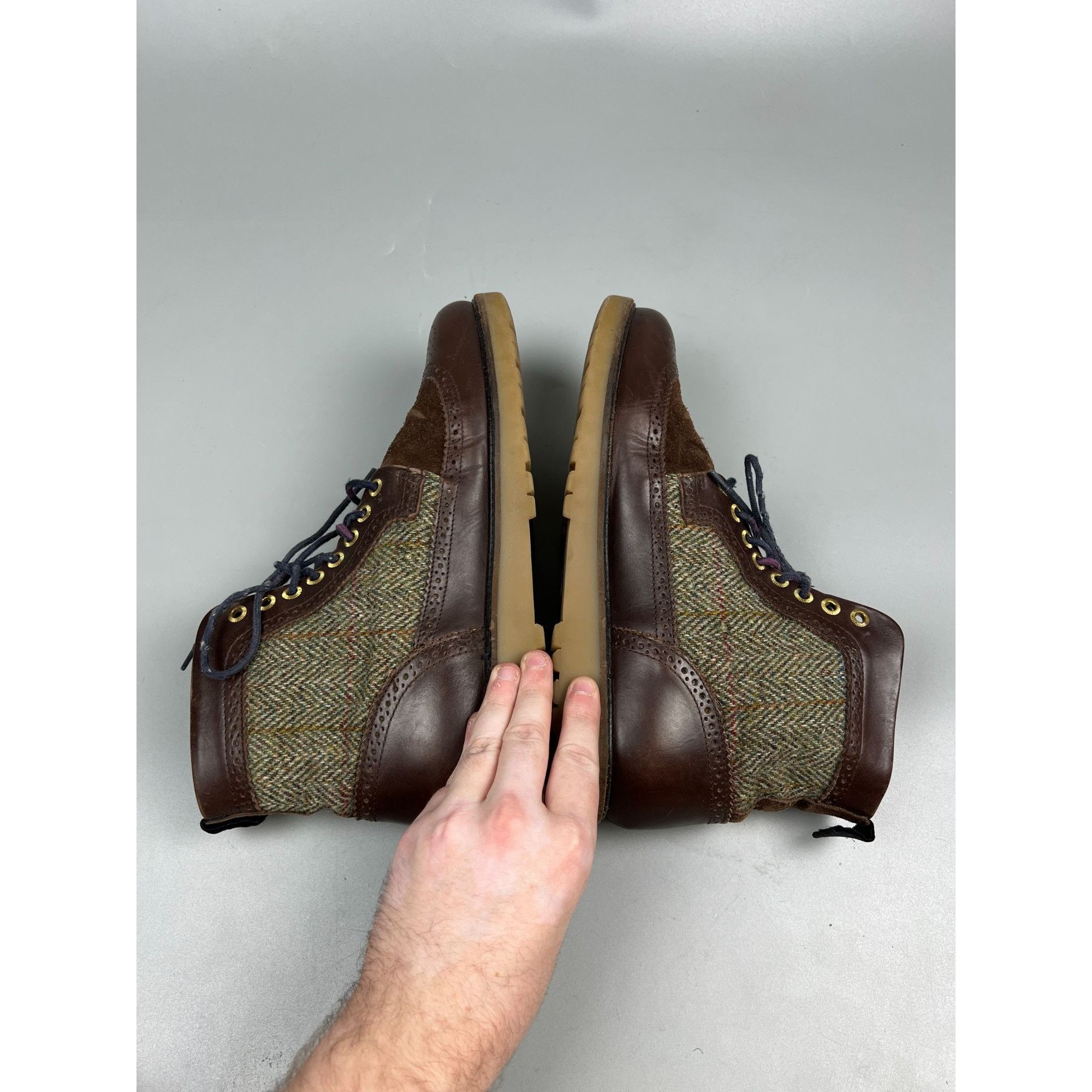 Fred Perry Harris Tweed for Fred Perry Suede Leather Boots (Y1026) Size US 10 / EU 43 - 10 Thumbnail
