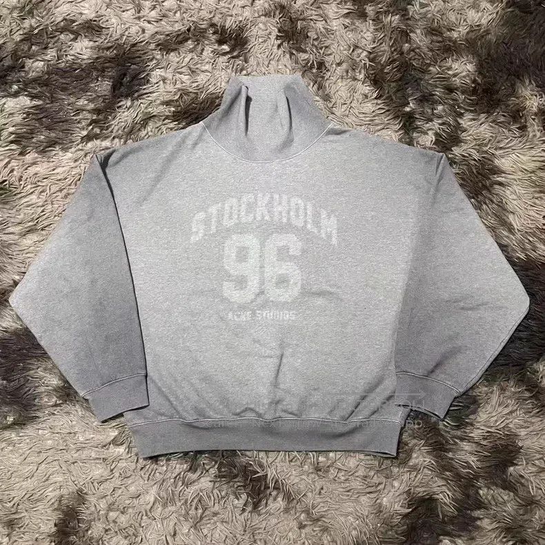Acne Studios Acne Studios Gray High Neck Sweater Size US M / EU 48-50 / 2 - 1 Thumbnail