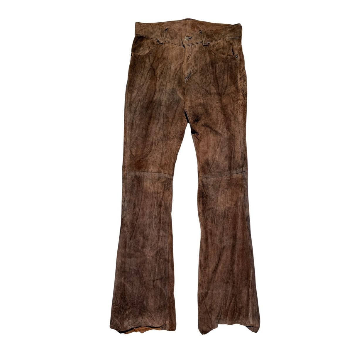 Vintage Sueded leather flared pant Size US 30 / EU 46 - 1 Thumbnail