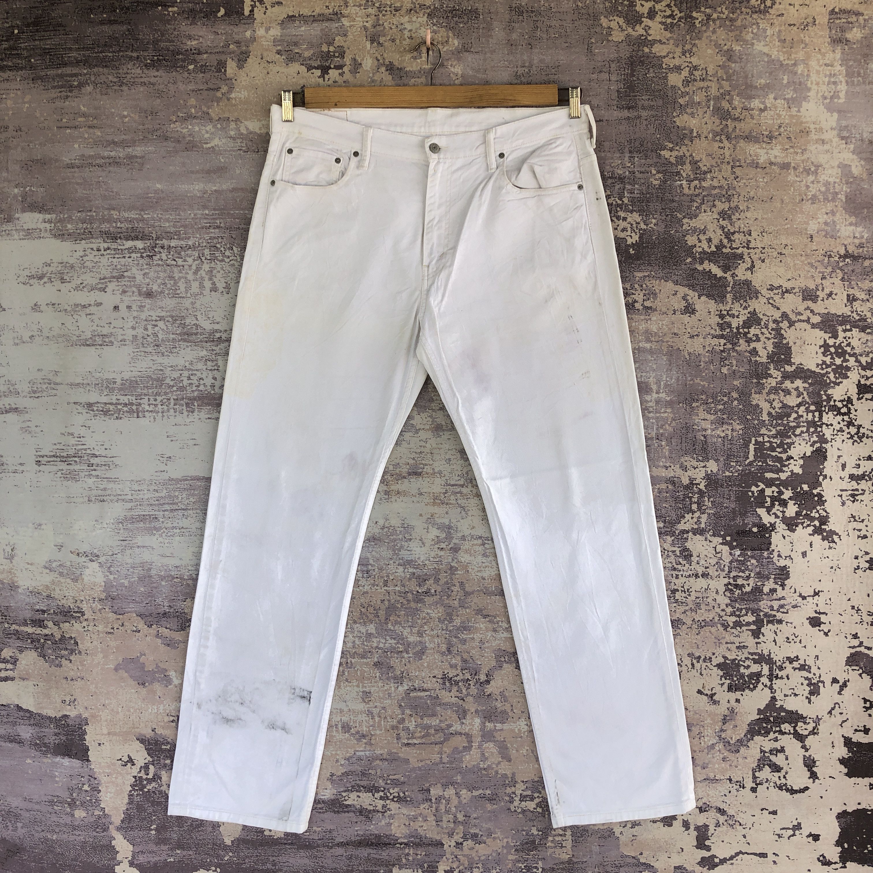Levi's Vintage 2000s Levis 569 Baggy Levi's Loose White Denim Size US 38 / EU 54 - 1 Thumbnail