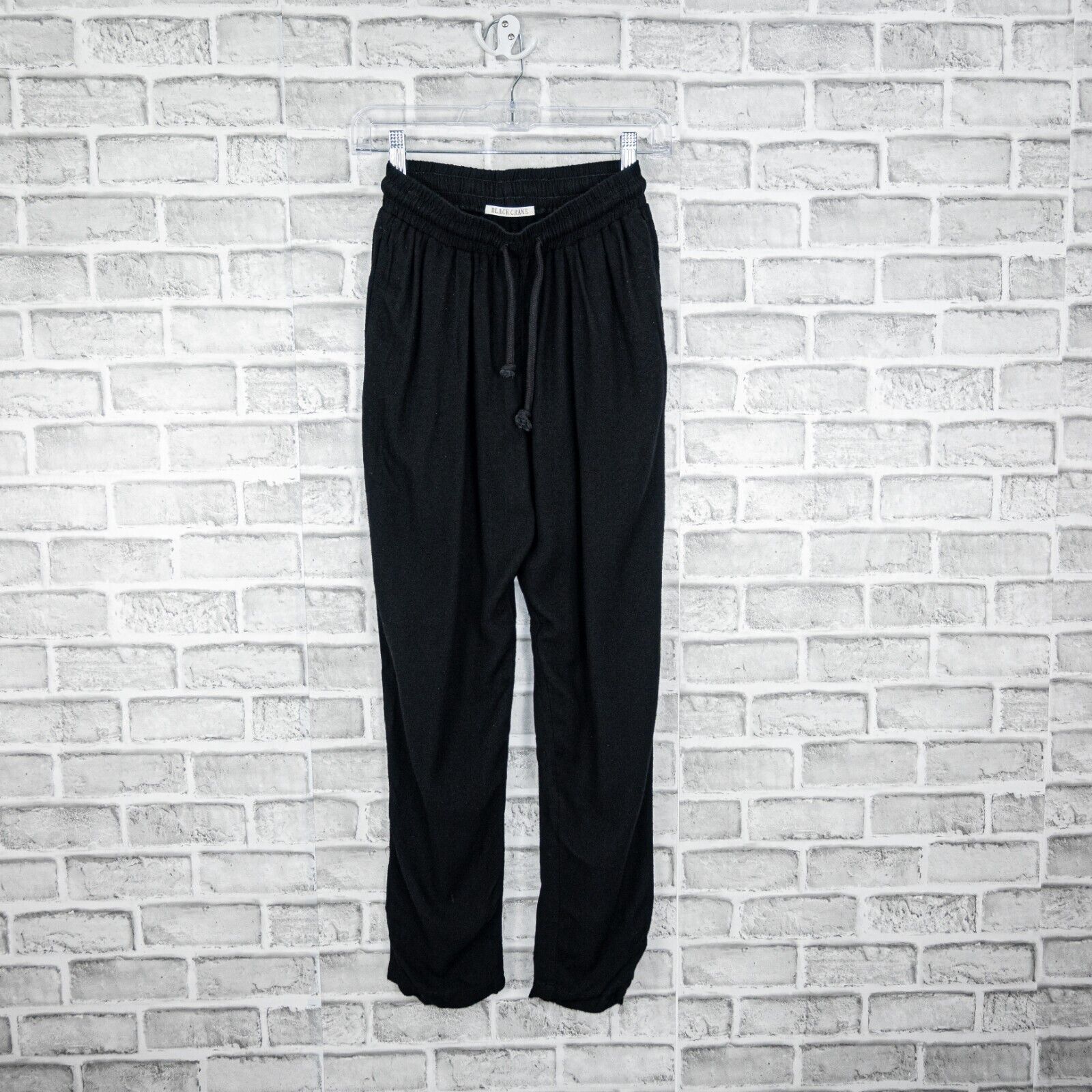 Black Crane BLACK CRANE Drawstring Pants Black Rayon Wool Size XS Size 24" / US 00 / IT 34 - 1 Thumbnail