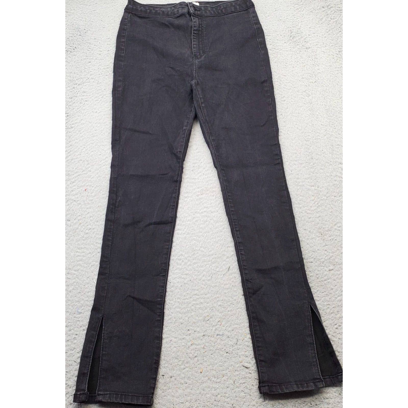 Vintage We The Free Skinny Jeans Women's 30 Black Denim Stretchy Ankle Slit Flat Front Jeans Size 30" / US 8 / IT 44 - 2 Thumbnail