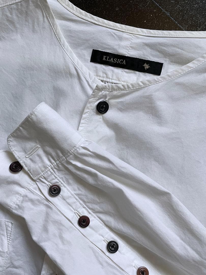 KLASICA Klasica No Collar Button Up Shirt Size US L / EU 52-54 / 3 - 2 Thumbnail