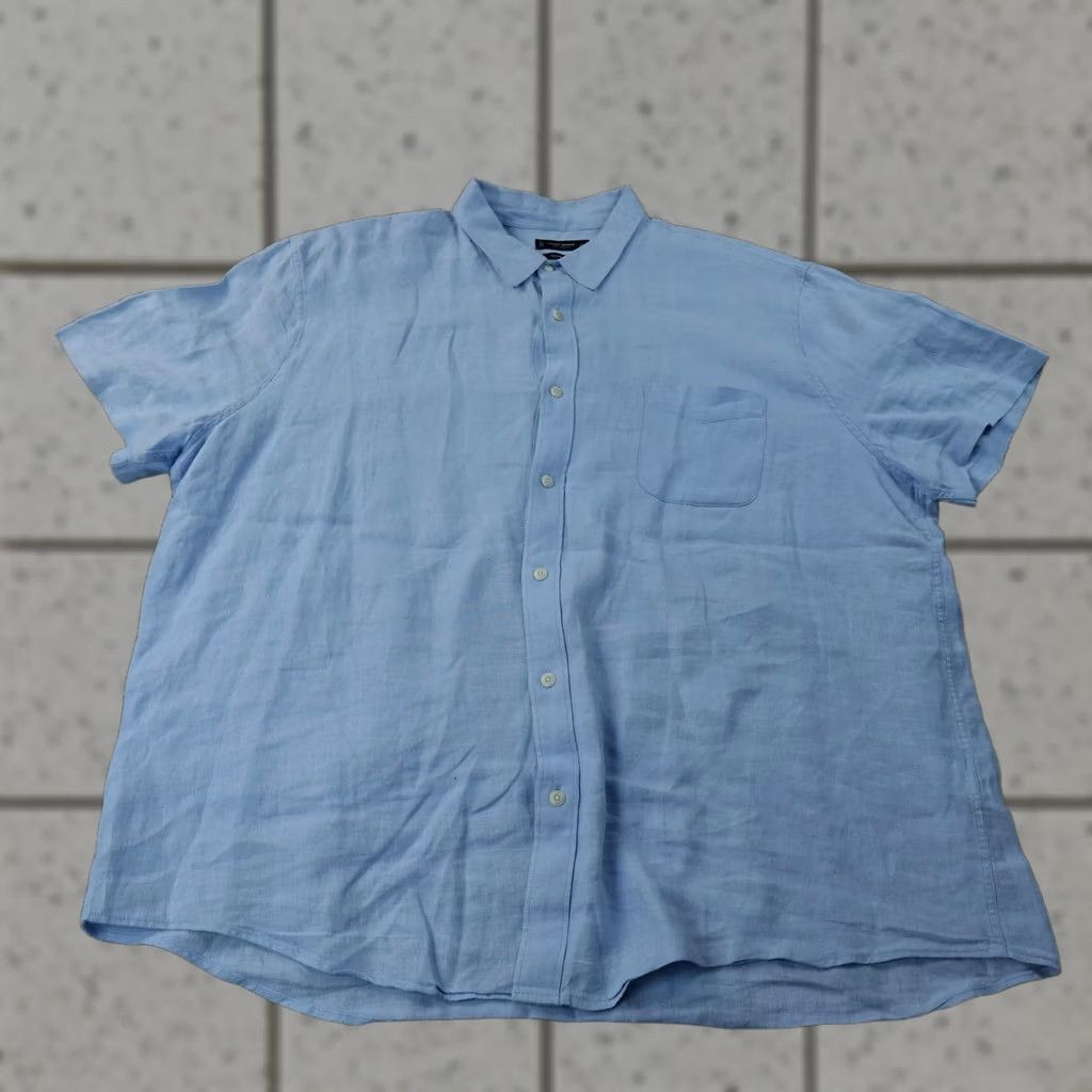 Lucky Brand Lucky Brand Shirt Mens 2XL Blue Linen Short Sleeve Button Up Casual Summer Beach Shirt Mens 2XL Blue Linen Short Sleeve Button-Up Casual Summer Beach Size US XXL / EU 58 / 5 - 1 Thumbnail