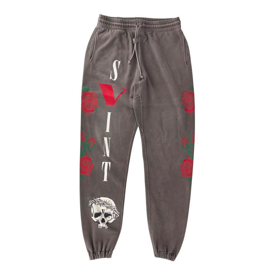 Saint Michael Saint Micheal Roses Sweatpants Grey Size US 30 / EU 46 - 1 Thumbnail