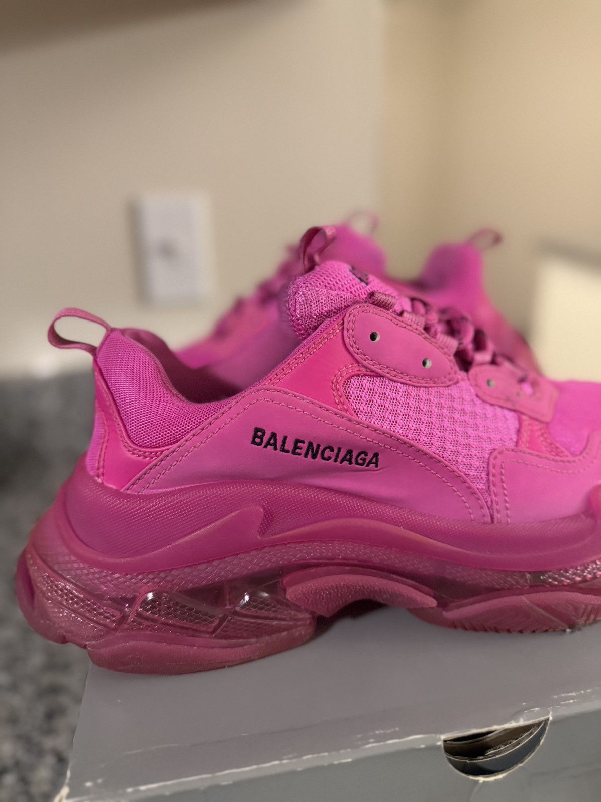 Balenciaga Balenciaga Pink Low Top Triple S 42EU/12US Women Size US 12 / IT 42 - 4 Thumbnail