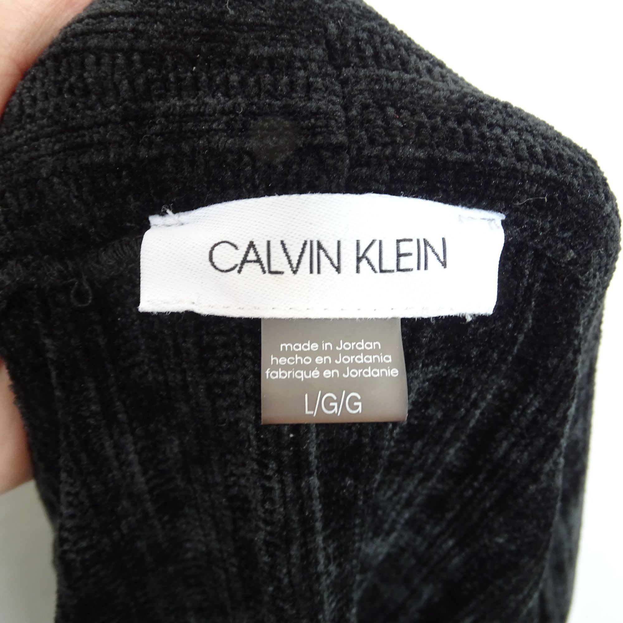 Calvin Klein Calvin Klein Black Jacket Open Front Women Size L Plush Text Size L / US 10 / IT 46 - 4 Thumbnail