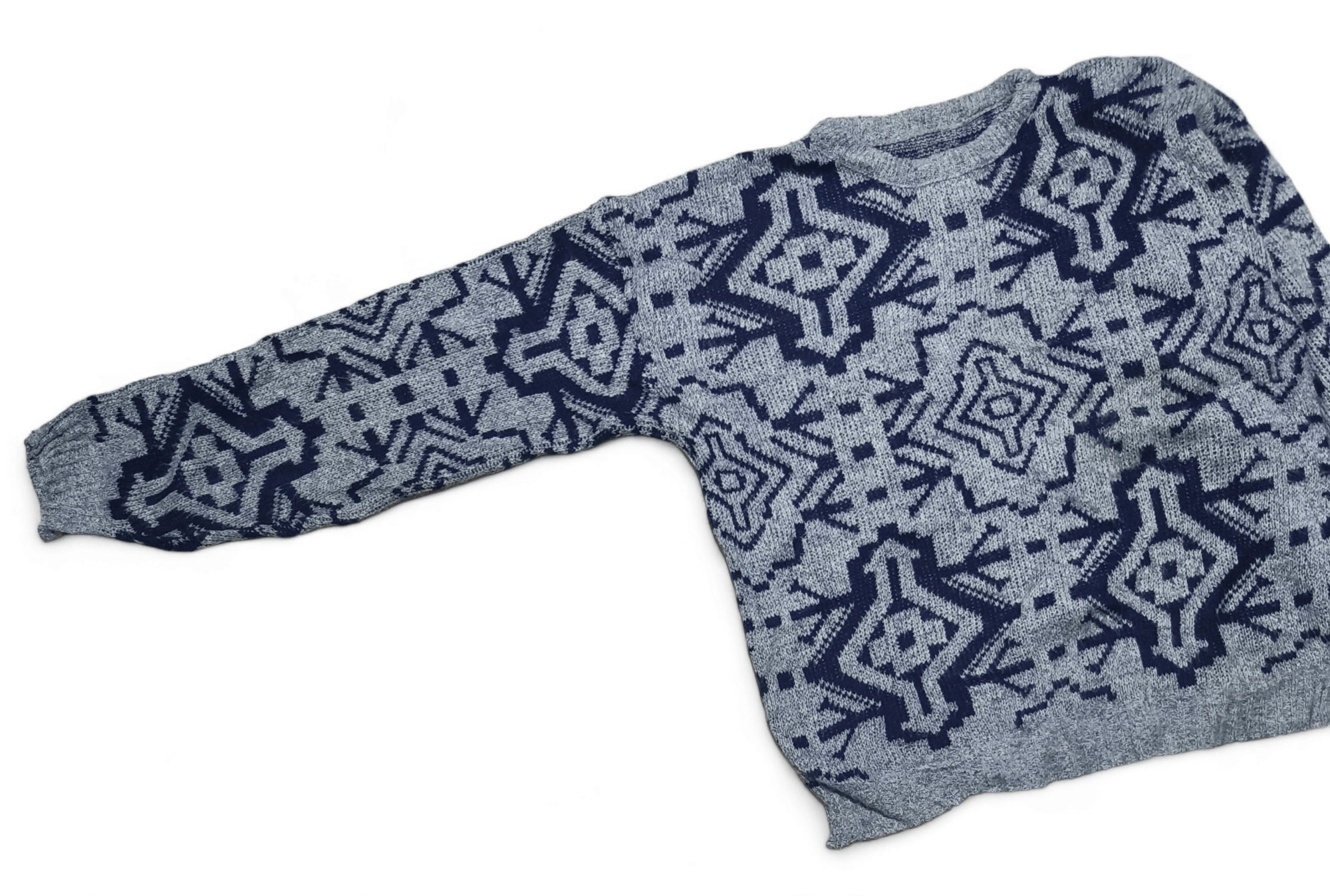 Other Vintage 90s Aztec Western Navajo Ethnic Motifs Knit Sweater Size US L / EU 52-54 / 3 - 3 Thumbnail