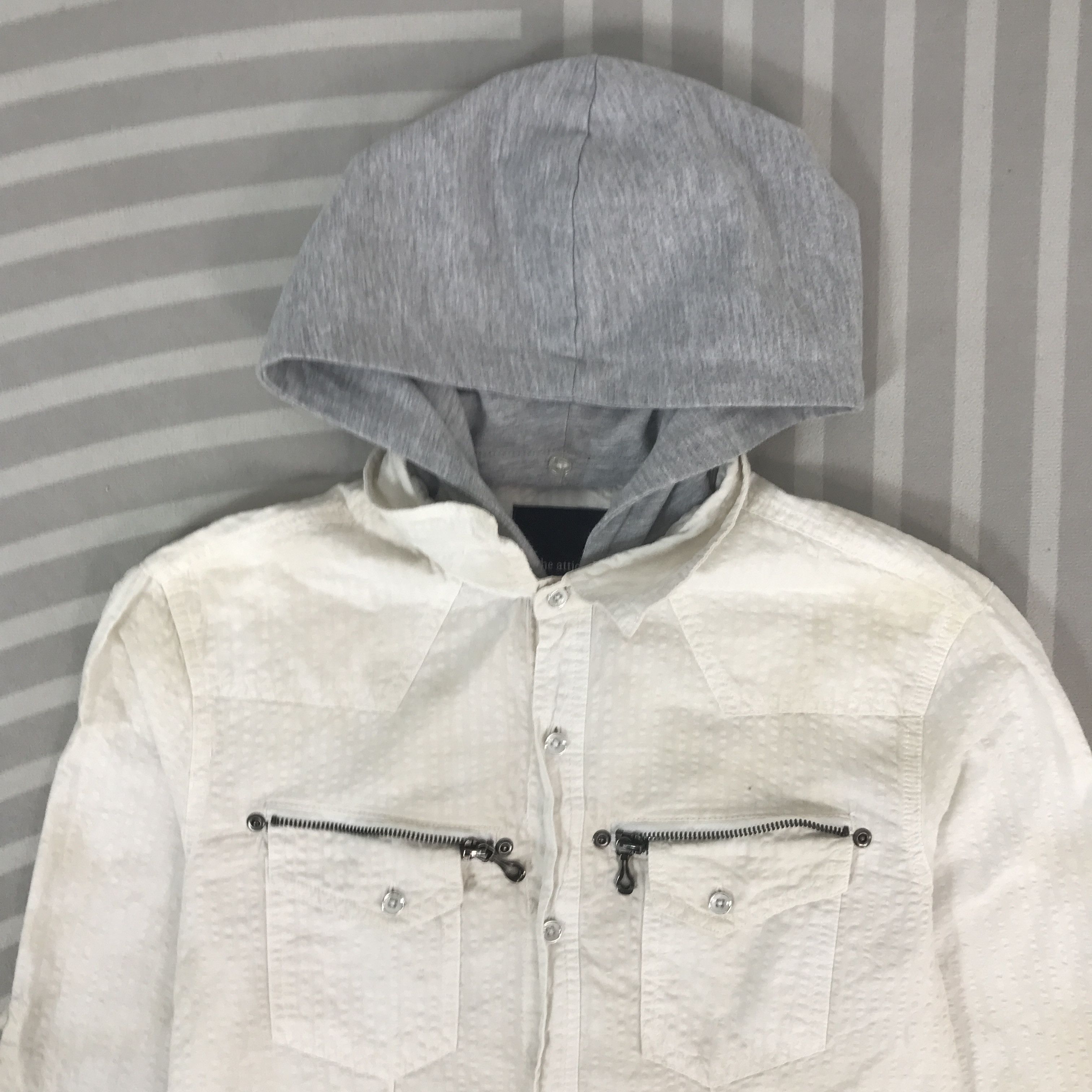 In The Attic In The Attic Japan Hoodie style button up Shirt K44B56 Size US M / EU 48-50 / 2 - 2 Thumbnail