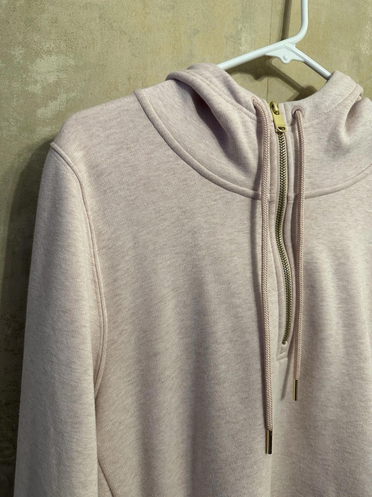 Designer ATHLETA Sweatshirt XL Cozy Karma 1/4 Zip Hoodie Pink NWOT Size XXS / US 00 / IT 34 - 2 Thumbnail