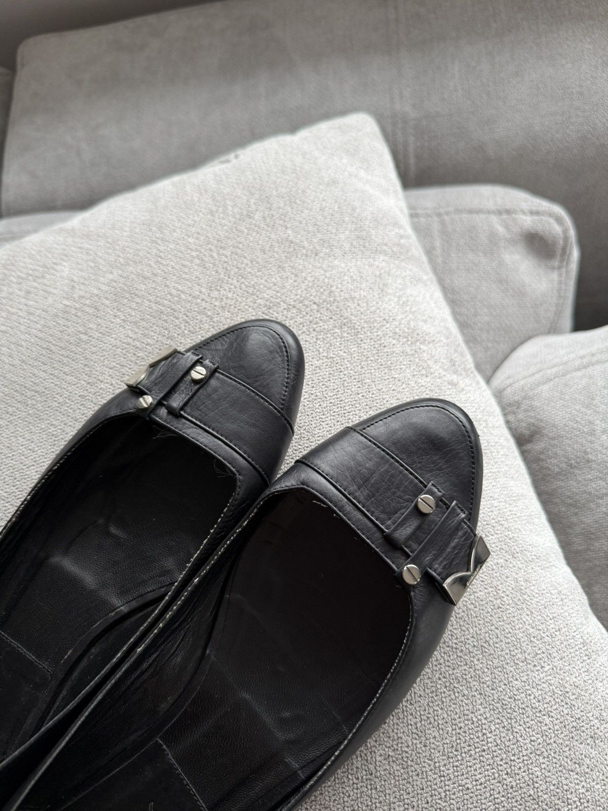 Givenchy Rare Givenchy Paris Black Leather Flat Ballet Shoes Sz 39,5 Size US 9.5 / IT 39.5 - 15 Thumbnail