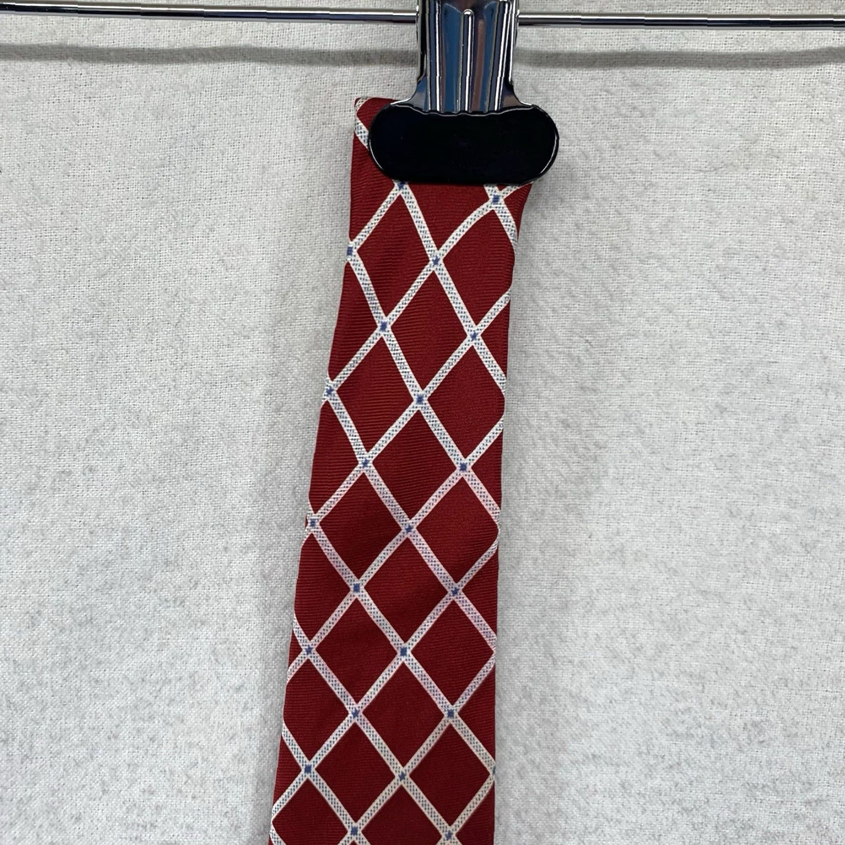 Tommy Hilfiger VINTAGE Tommy Hilfiger Men Tie Designer Silk Geometric Pattern 58x4 Made in USA Preppy Golf Size ONE SIZE - 3 Thumbnail