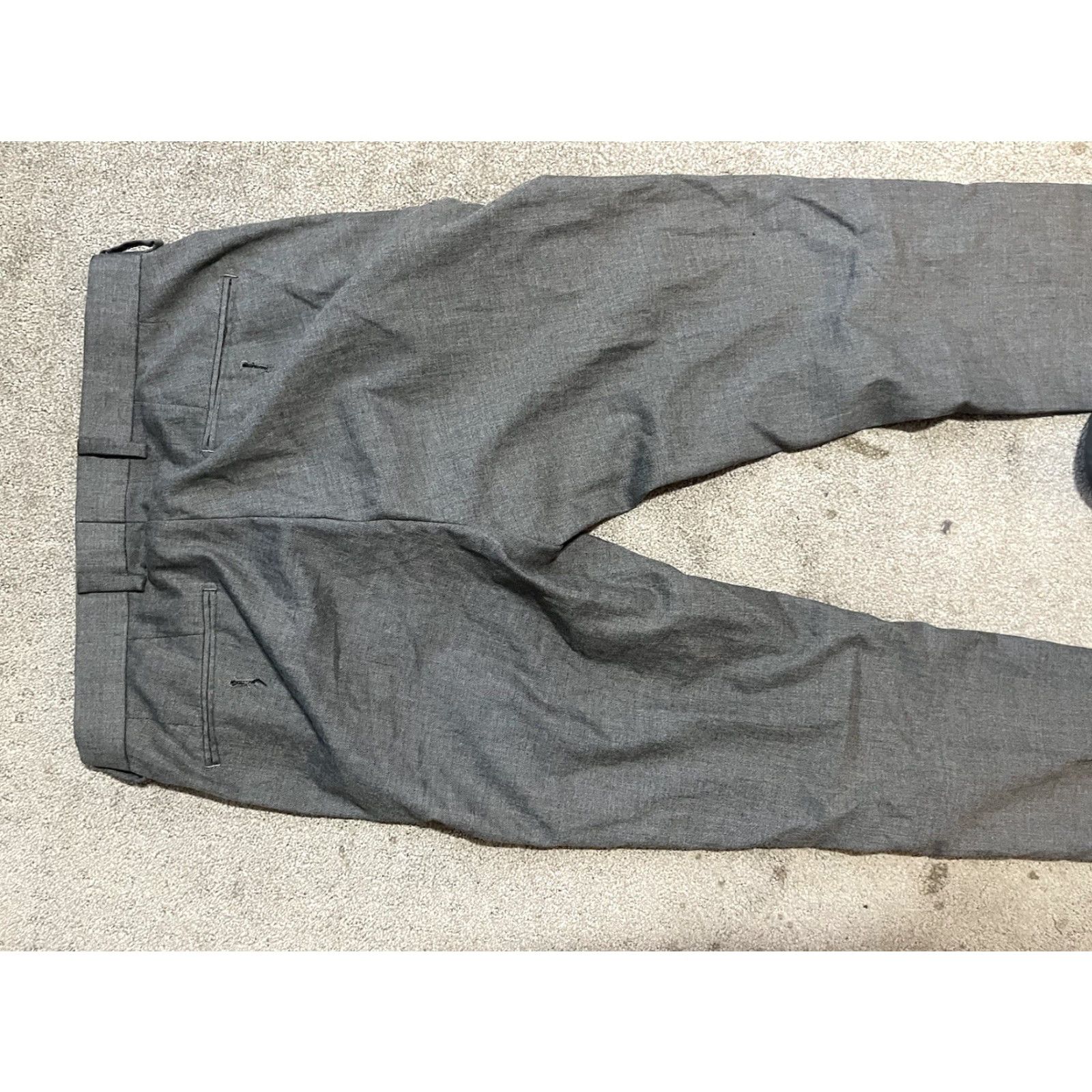 Calvin Klein Calvin Klein Pants Dress Pants Gray 30x31 Polyester Blend Flat Front Mens Casual Office Wear Size US 30 / EU 46 - 4 Thumbnail