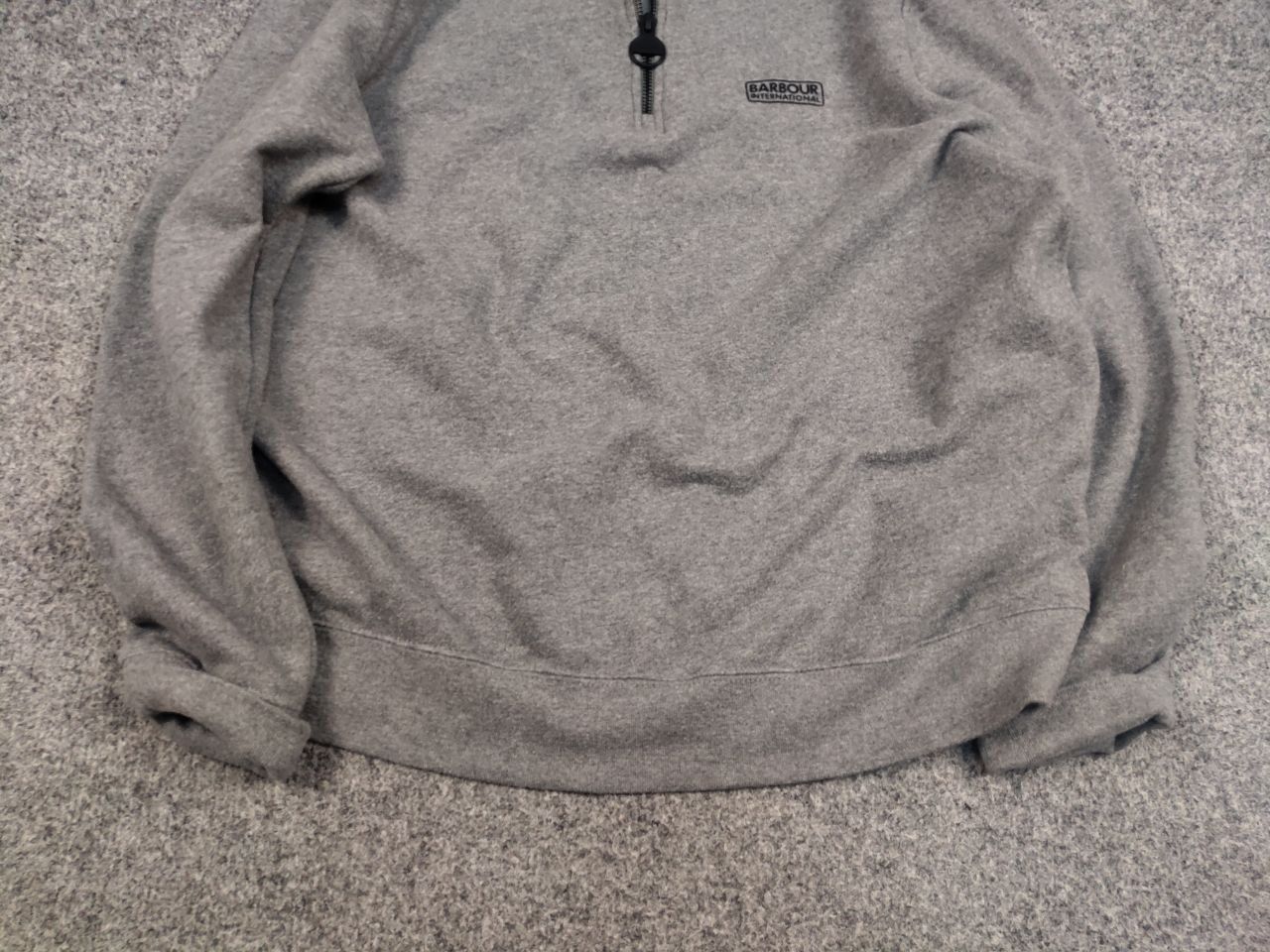 Barbour Barbour International Gray Logo Pullover 1/4 zip Sweatshirt Size US M / EU 48-50 / 2 - 5 Thumbnail