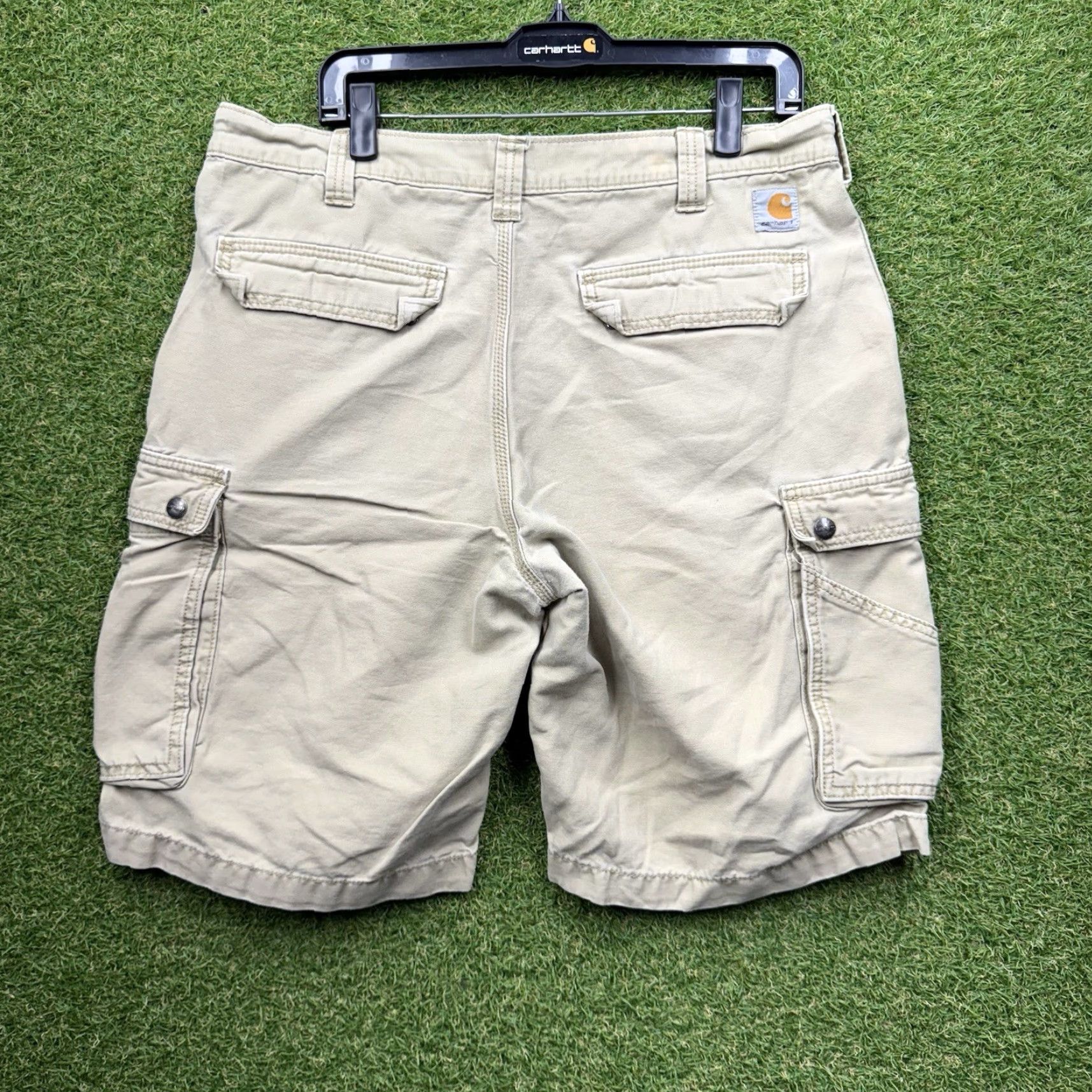 Carhartt VINTAGE Carhartt Men's Cargo Shorts 36 Relaxed Fit Canvas Outdoor Workwear Beige Summer Casual Size US 36 / EU 52 - 2 Thumbnail